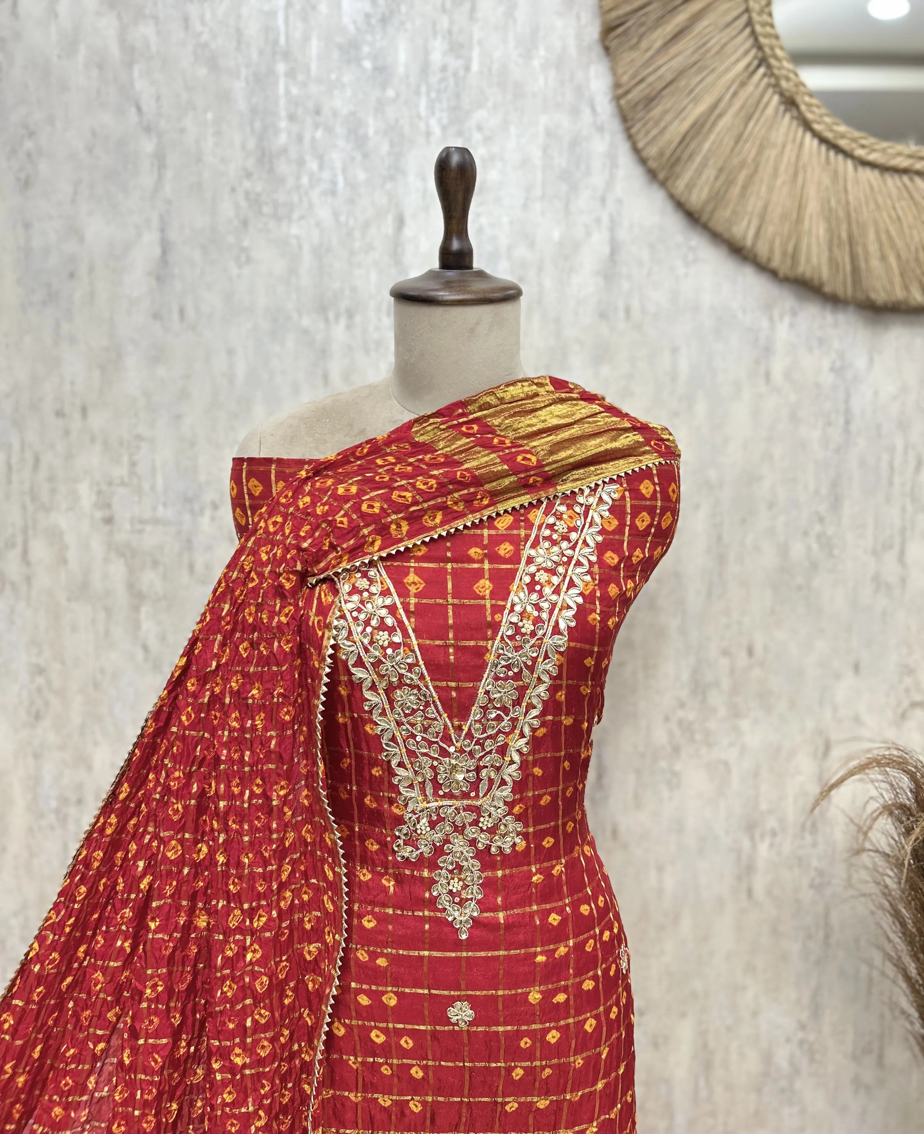 Elegant Tafetta Silk Unstitched Suits