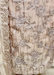 Refined Ethnic Look Crush tissue Unstitched suit