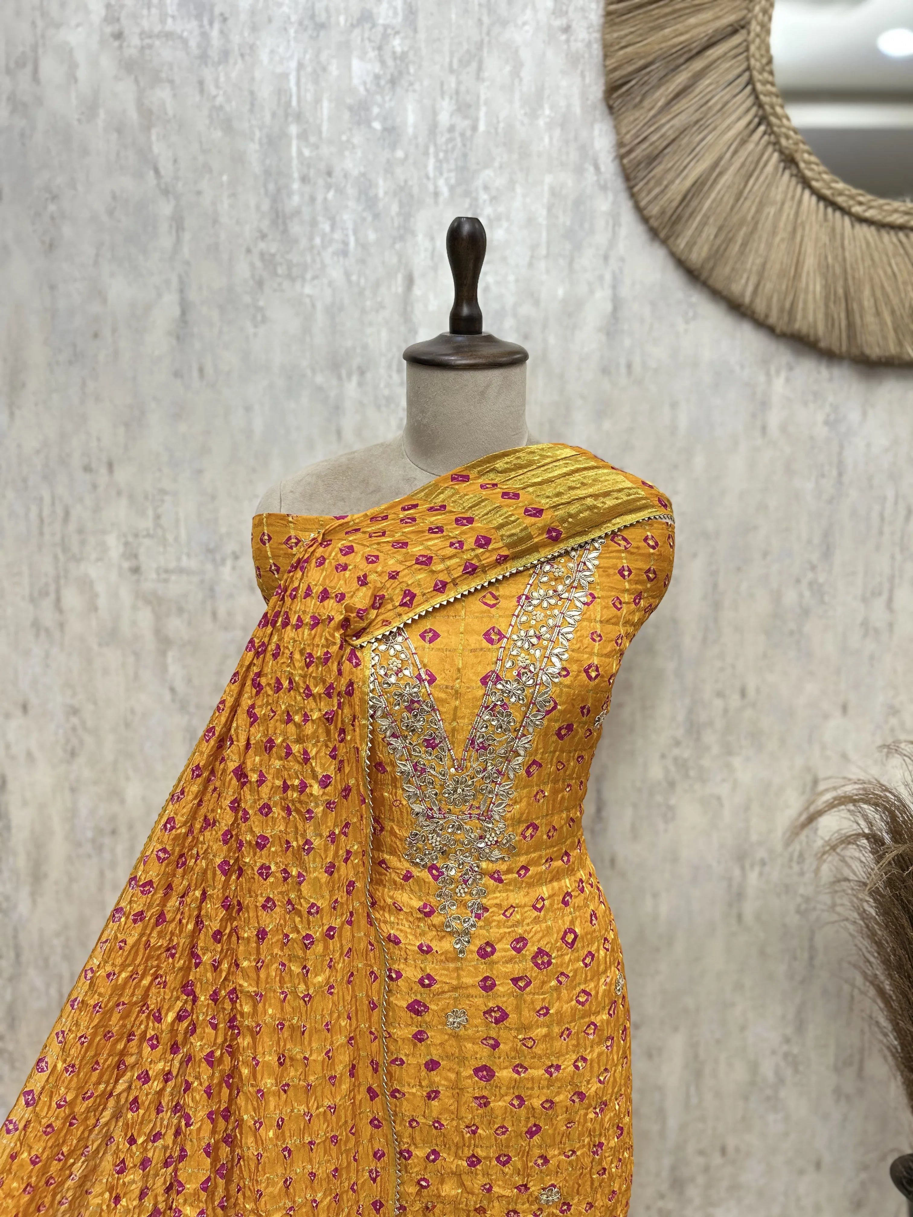 Elegant Tafetta Silk Unstitched Suits