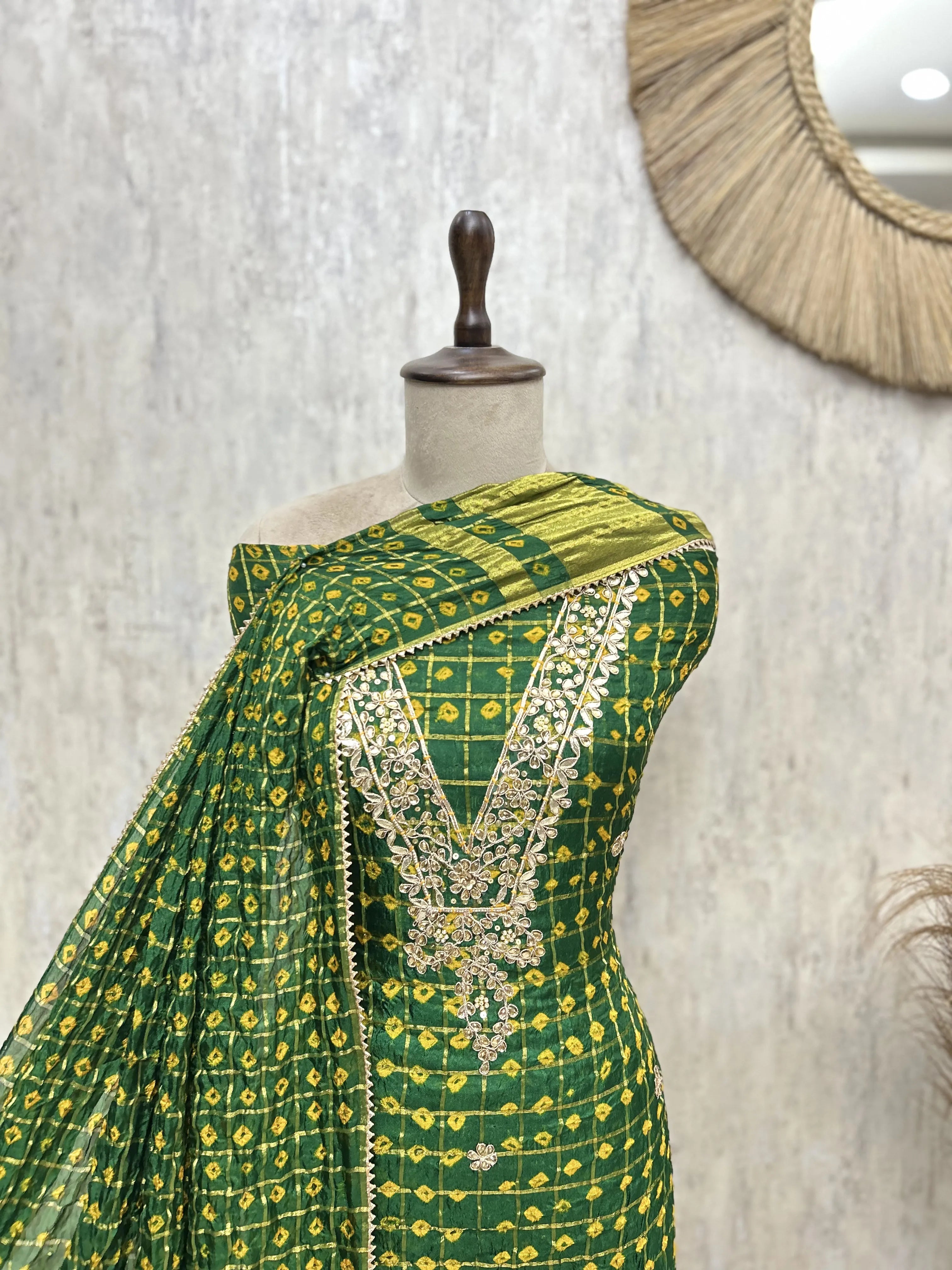 Elegant Tafetta Silk Unstitched Suits