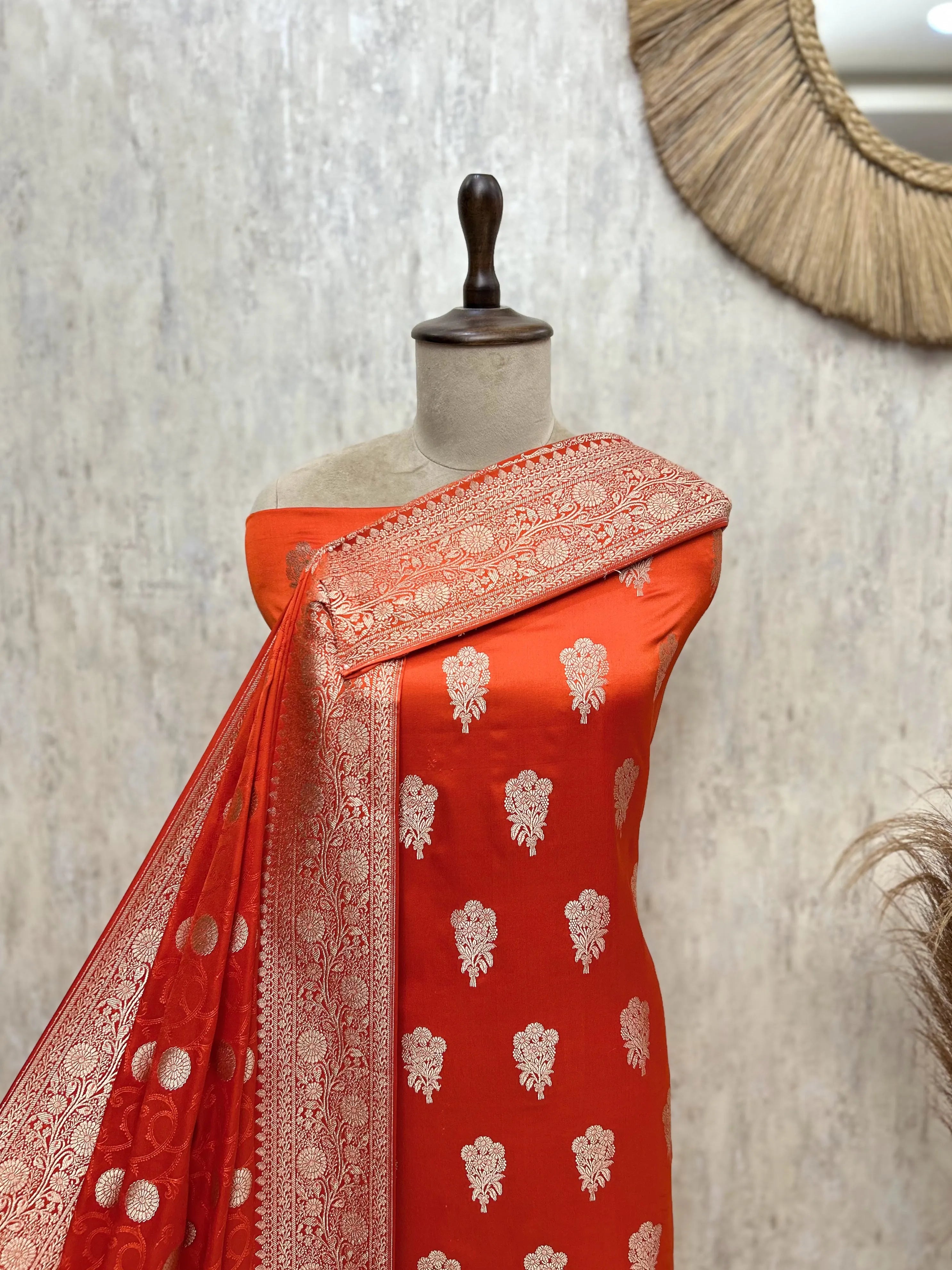 Illustrious Banarasi Silk Unstitched Suits