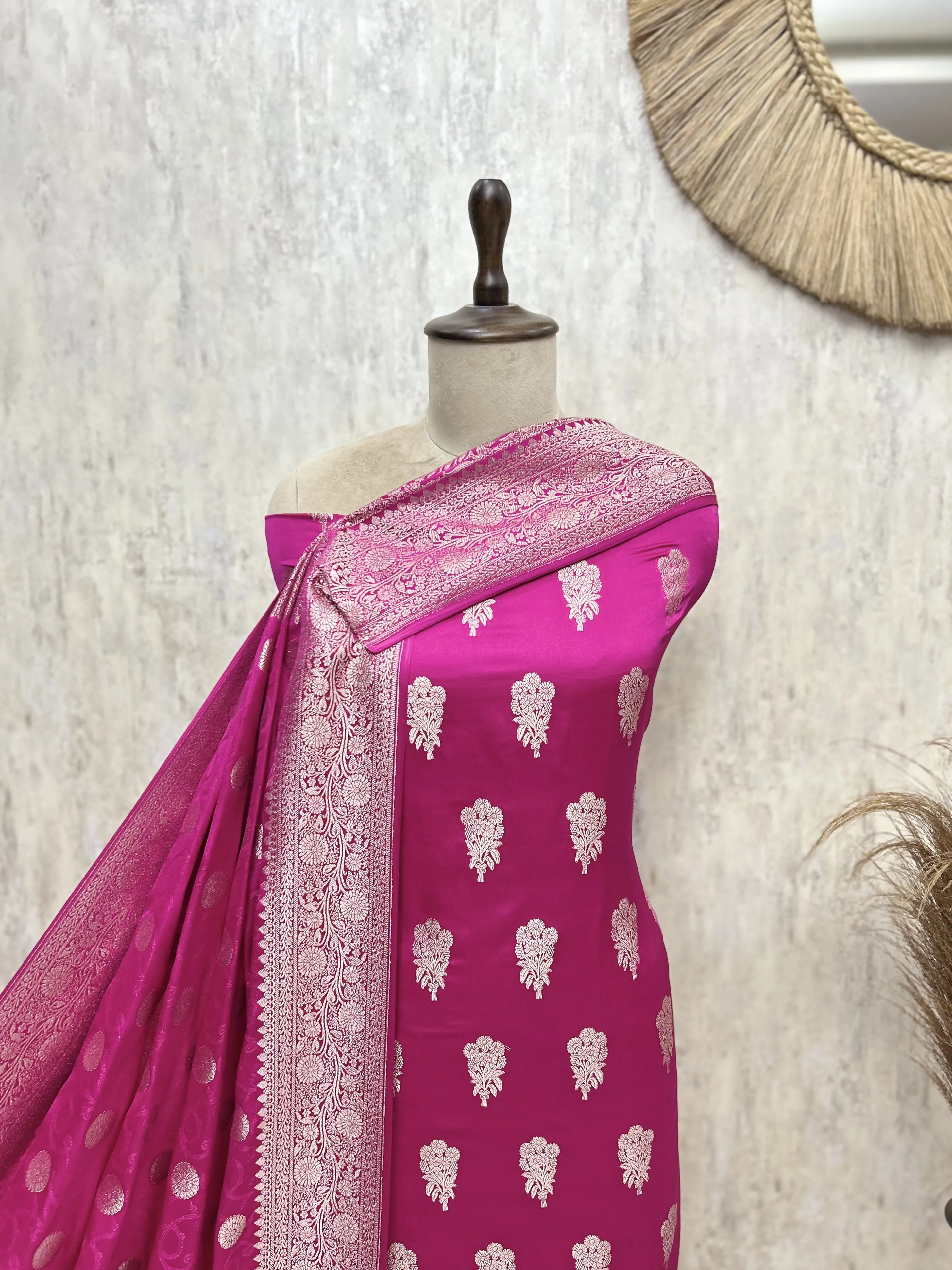 Illustrious Banarasi Silk Unstitched Suits