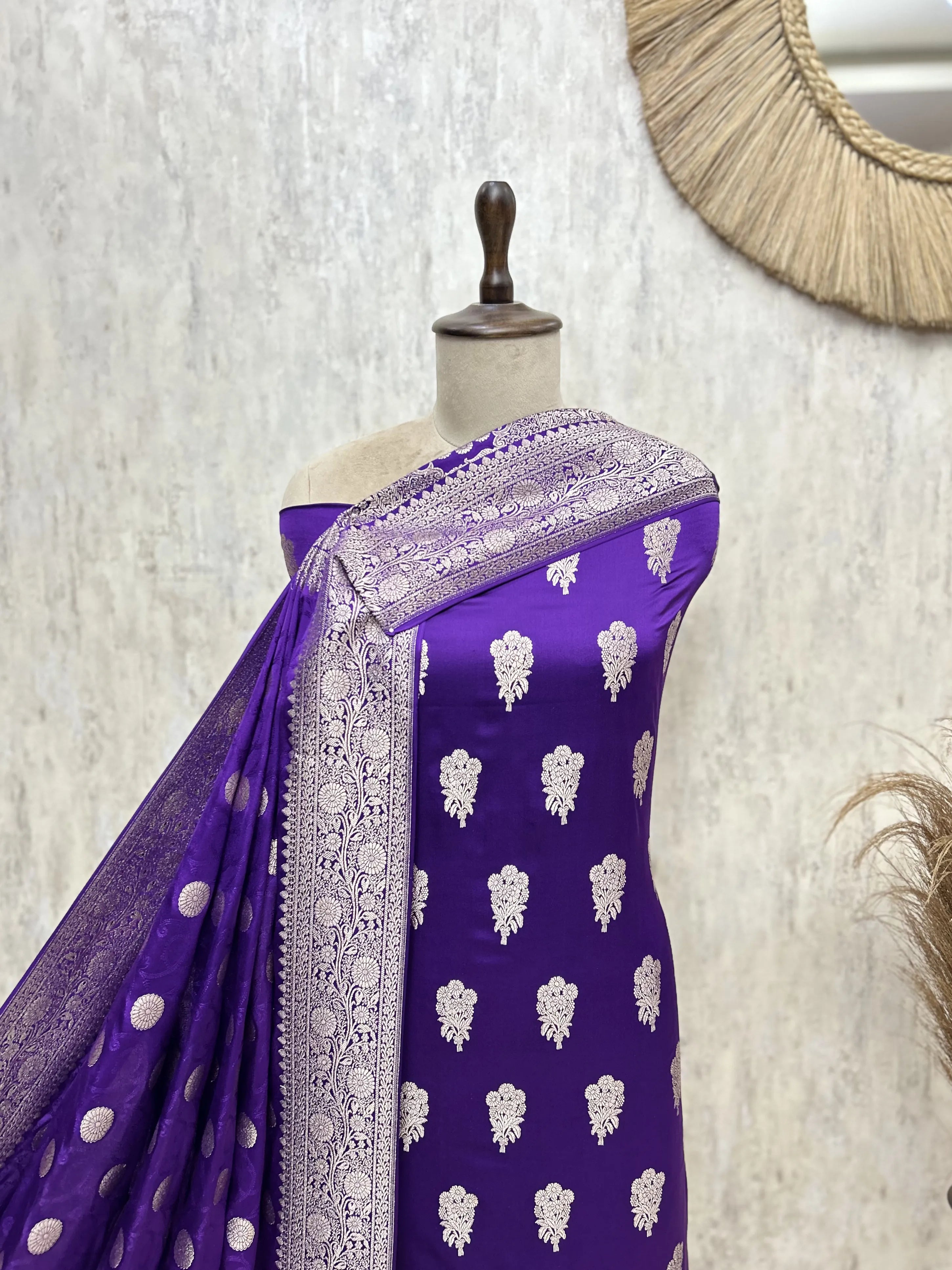 Illustrious Banarasi Silk Unstitched Suits
