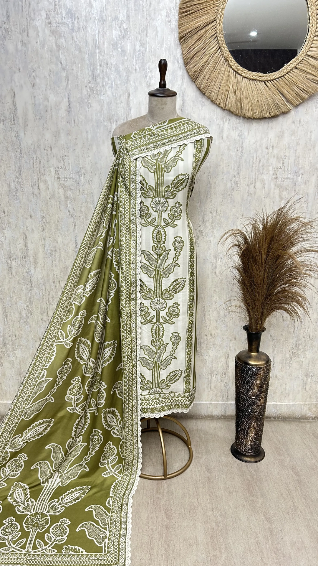 Midnight Floral Printed Muslin Unstitched suit