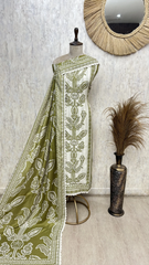 Midnight Floral Printed Muslin Unstitched suit