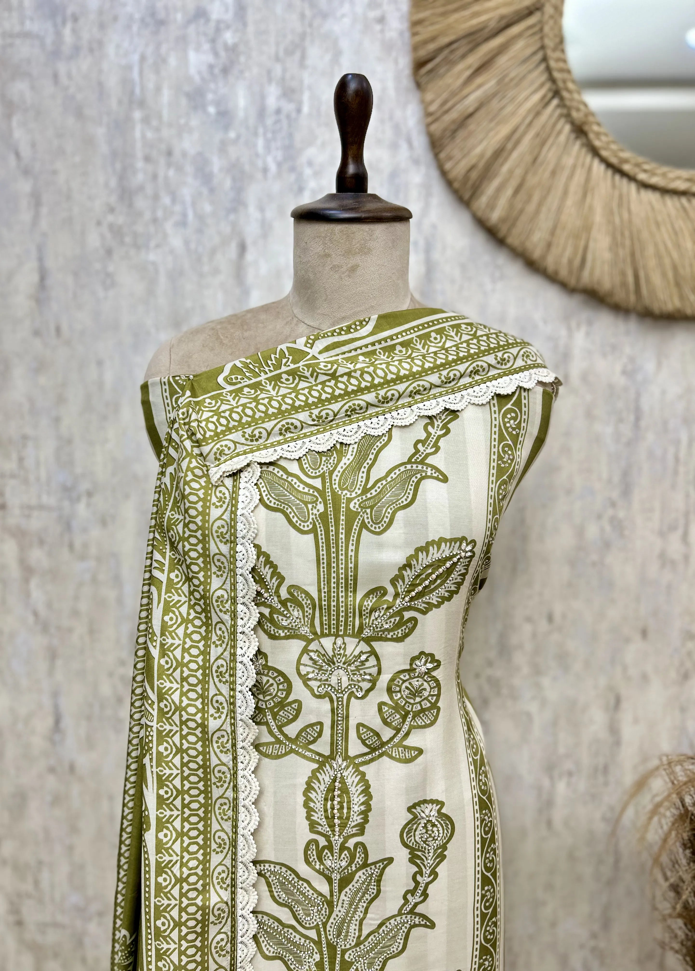Midnight Floral Printed Muslin Unstitched suit