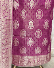 Lustrous Heritage Brocade Silk Unstitched Suits