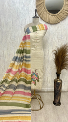 Elegant Jamdani linen Unstitched suit