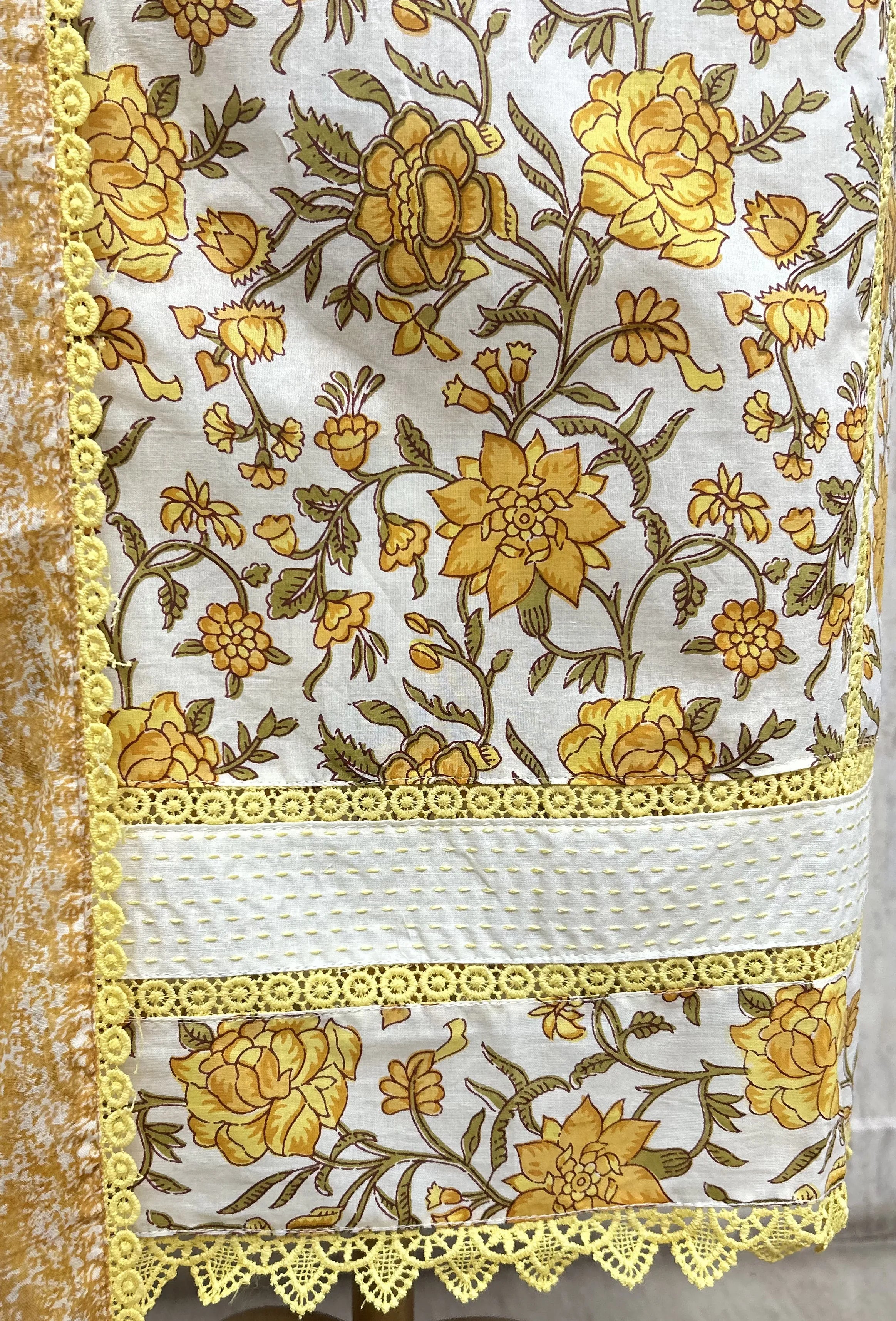 Blush Floral Cotton Unstitched Suit