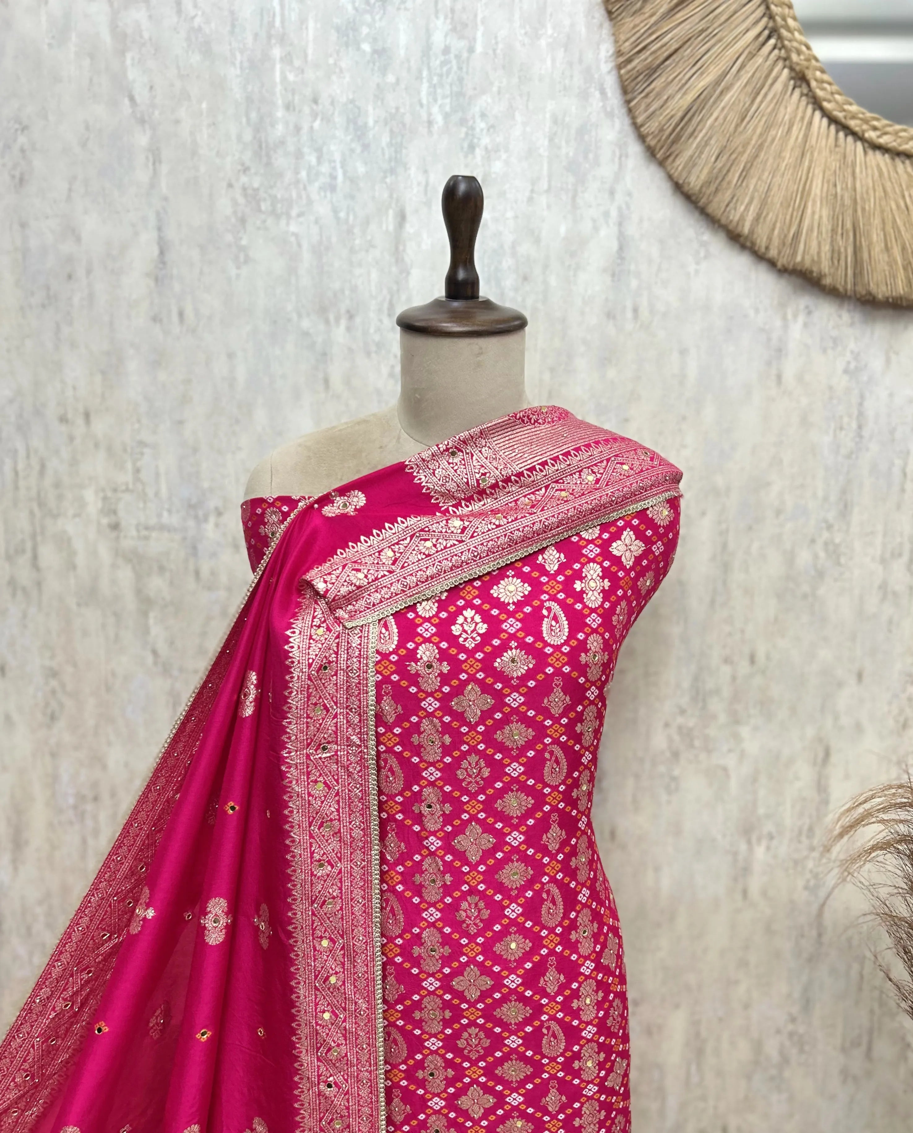 Regal Floral Dola silk Unstitched Suits
