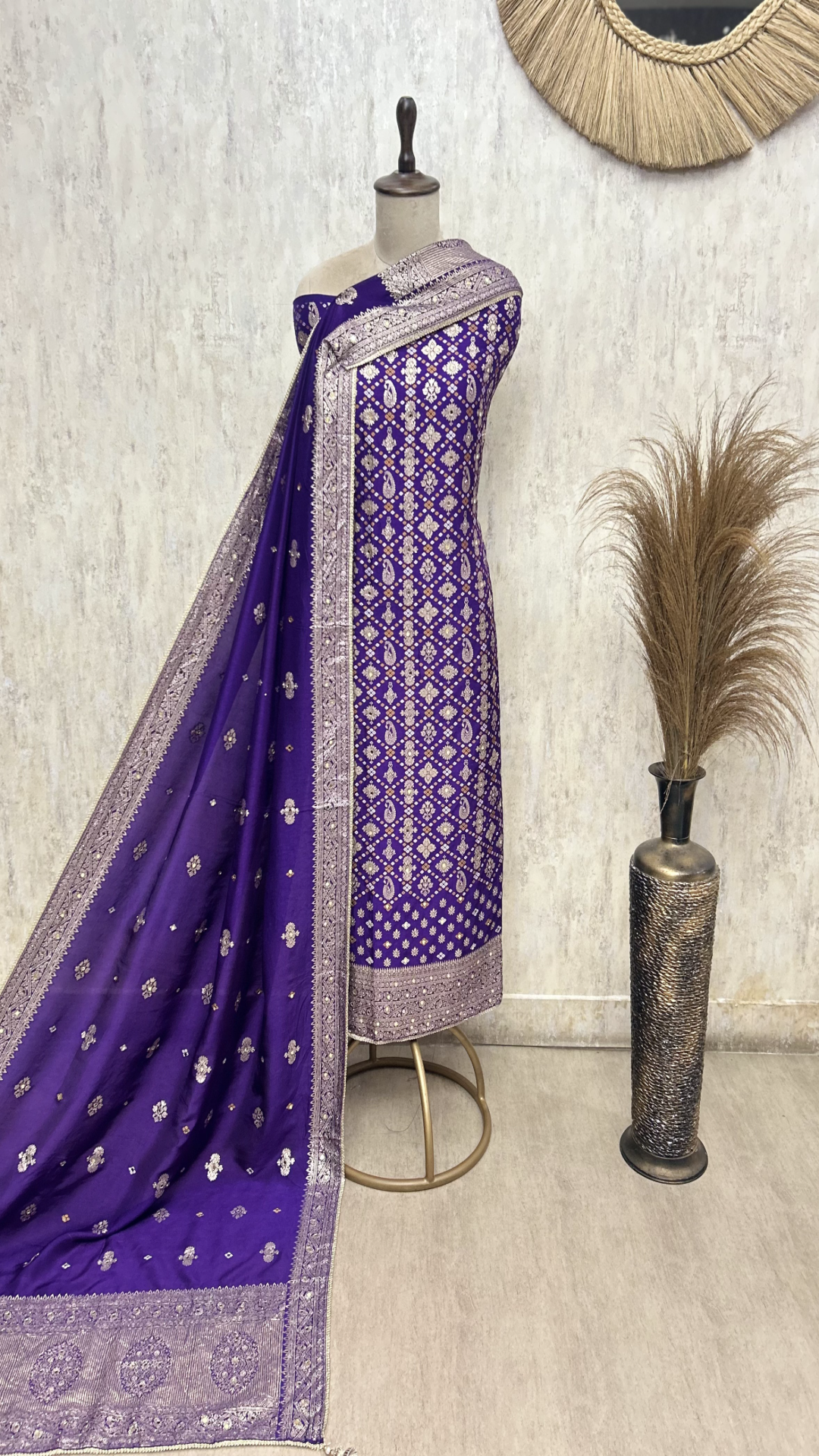 Regal Floral Dola silk Unstitched Suits