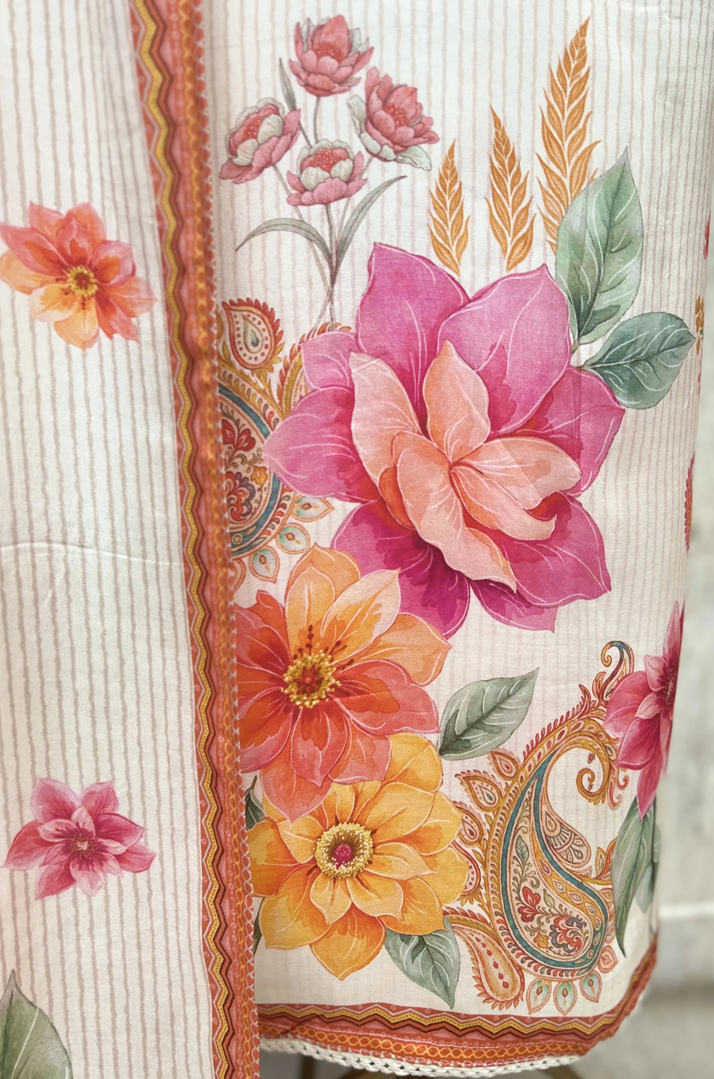 Floral Muslin Unstitched suit