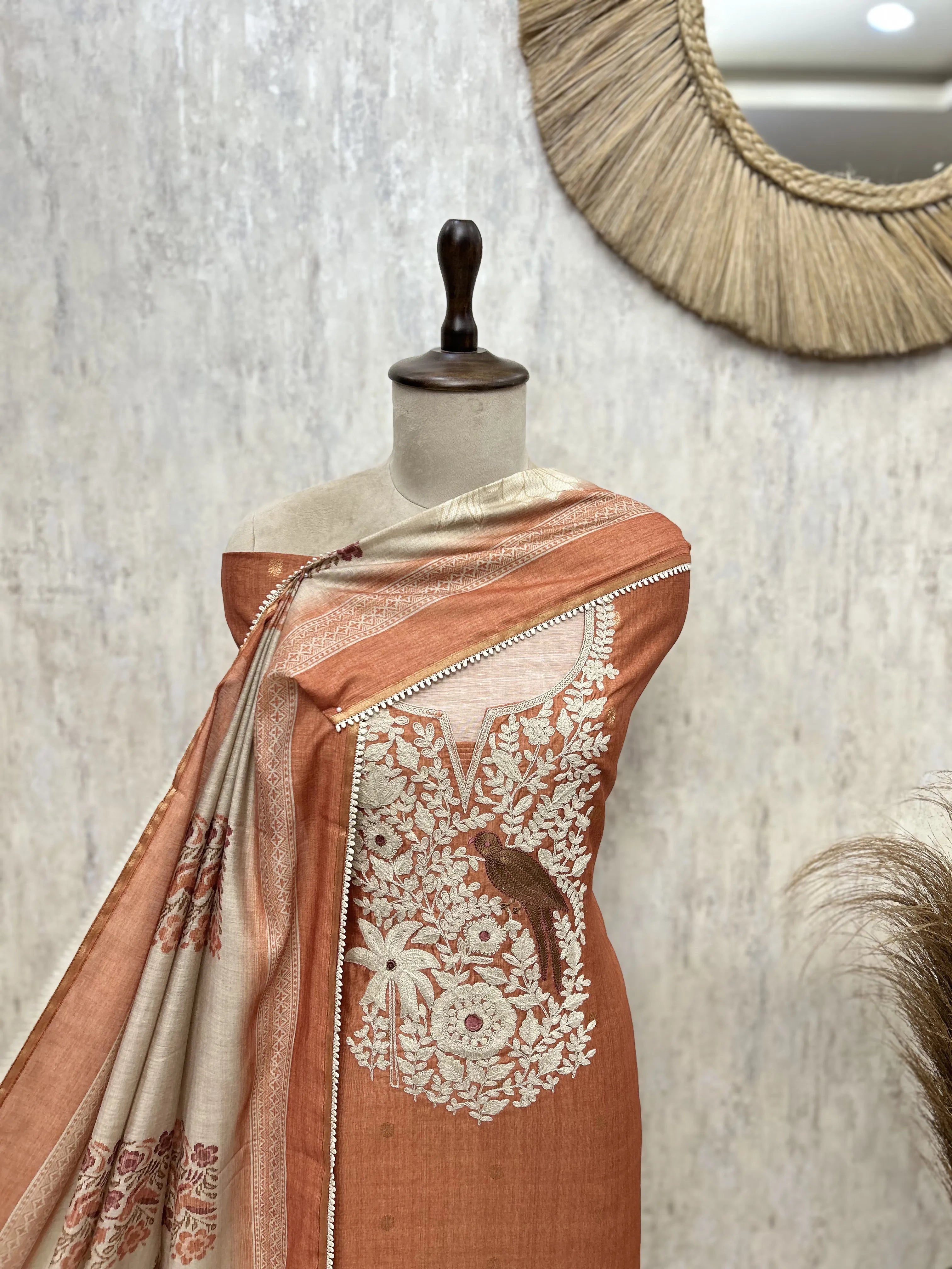 Botanical Opulence Maheshwari  Unstitched Suits