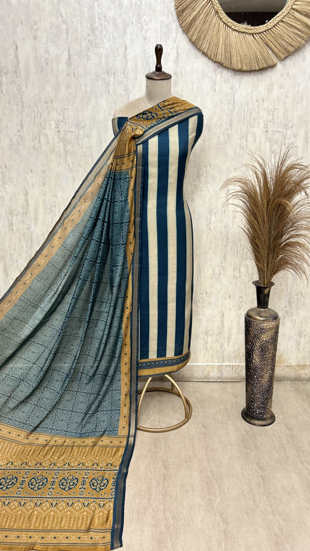 Intricate Heritage Maheshwari Unstitched Suits