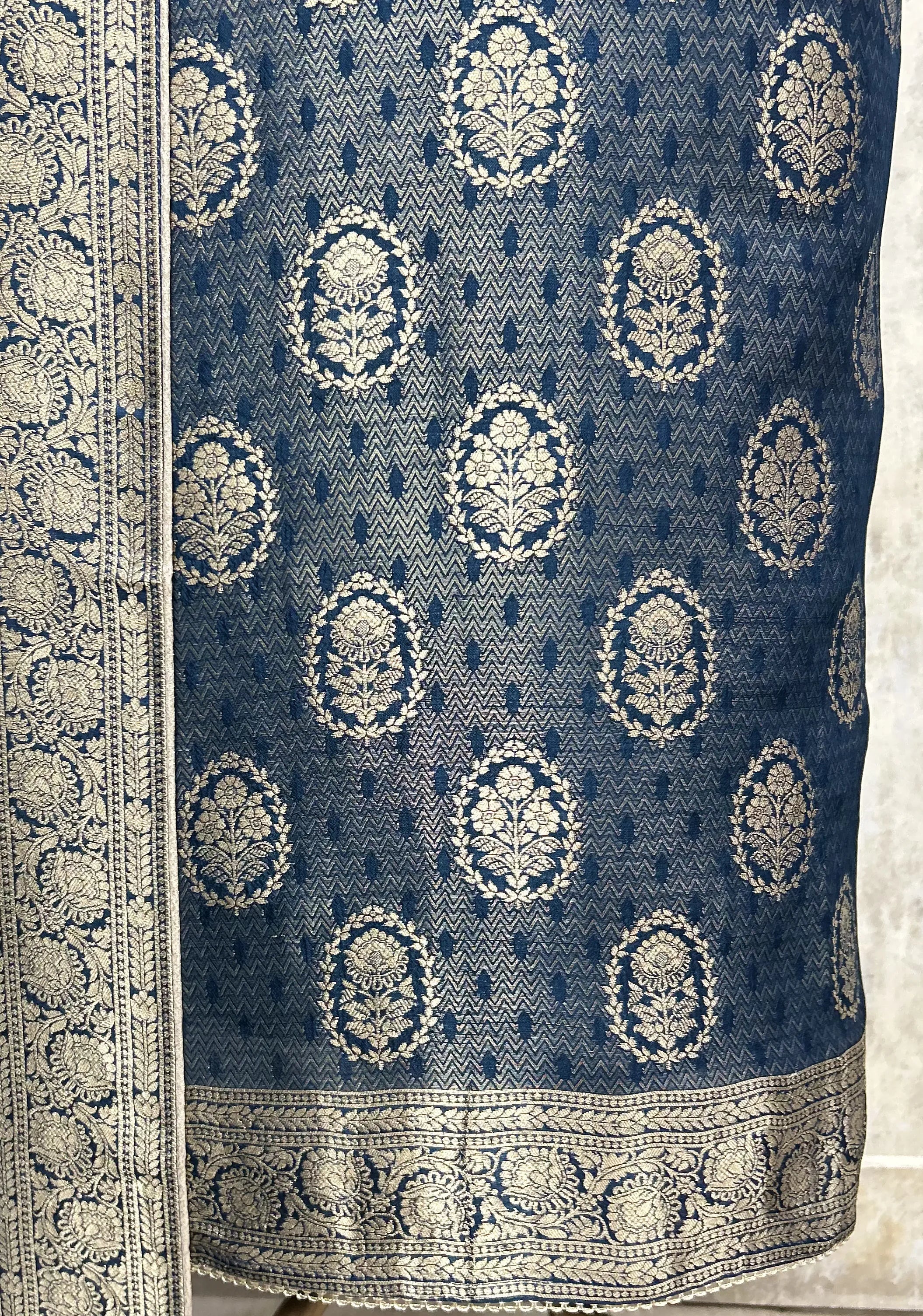 Lustrous Heritage Brocade Silk Unstitched Suits
