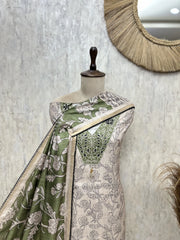 Botanical Poetry Tussar Unstitched Suits