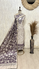 Botanical Poetry Tussar Unstitched Suits