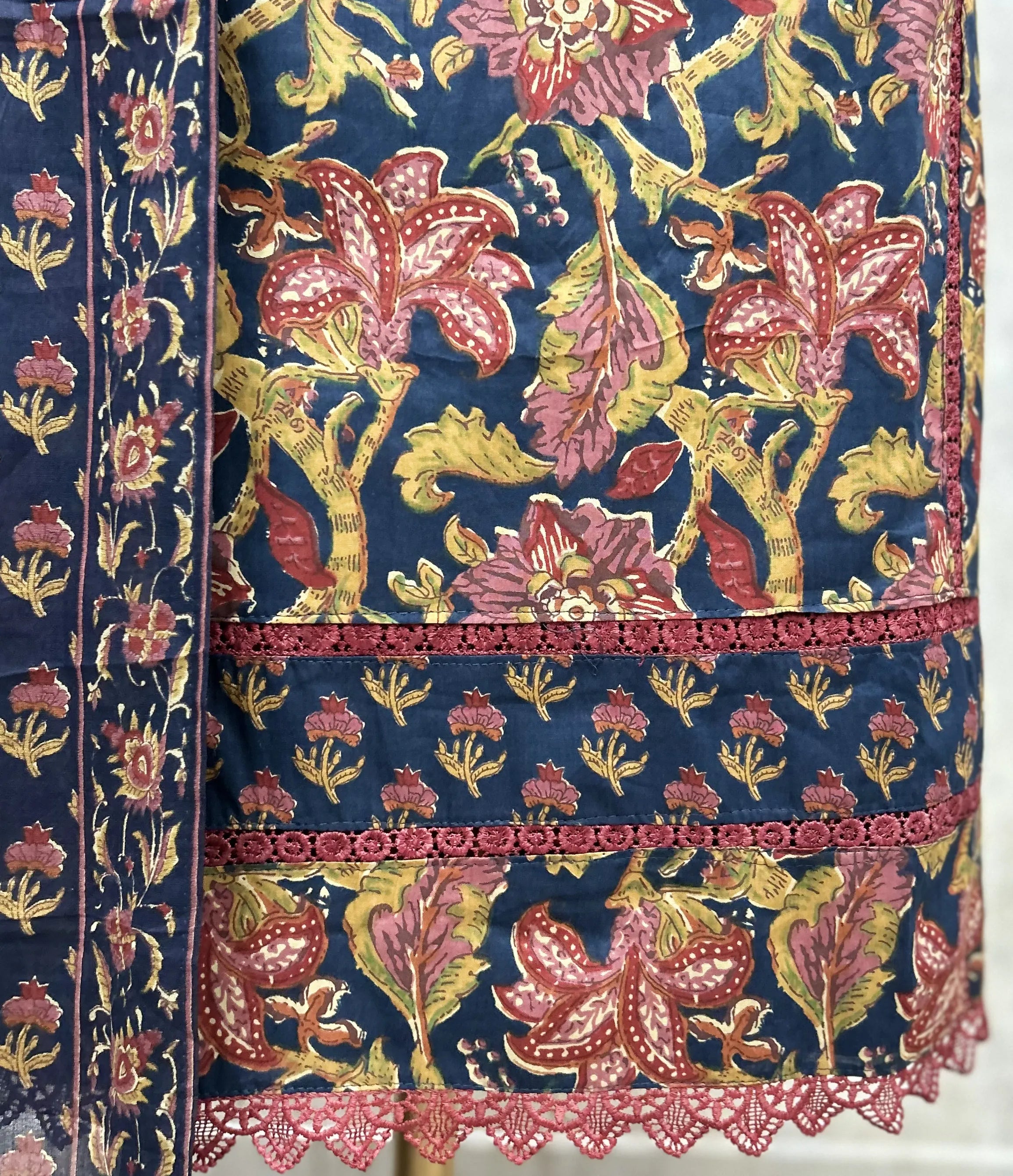 Regal Floral Cotton Unstitched Suit