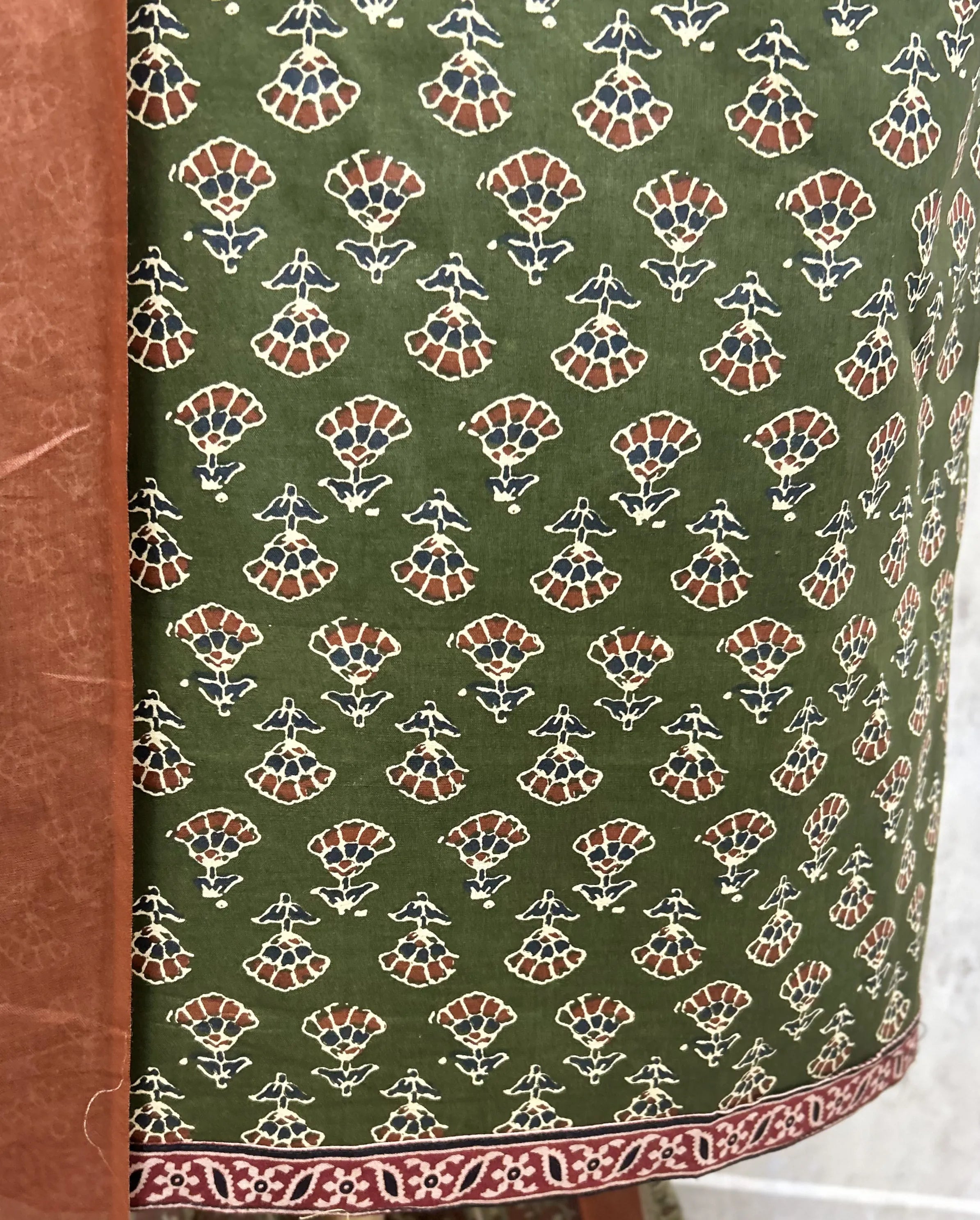 Vintage Floral Cotton Unstitched Suit