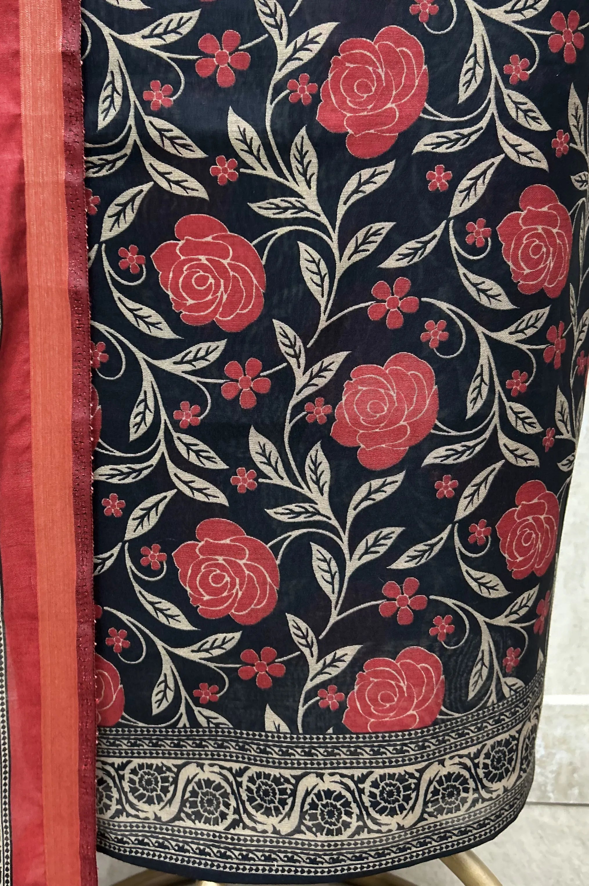 Heritage Bloom Maheshwari Unstitched Suit
