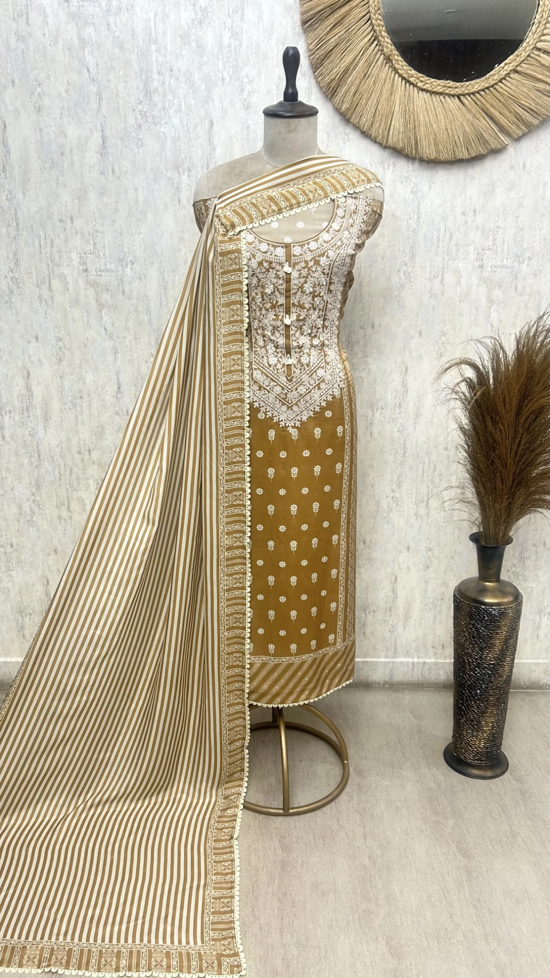 Golden Grace Muslin Unstitched suit