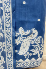 Indigo Jamdani Unstitched suit