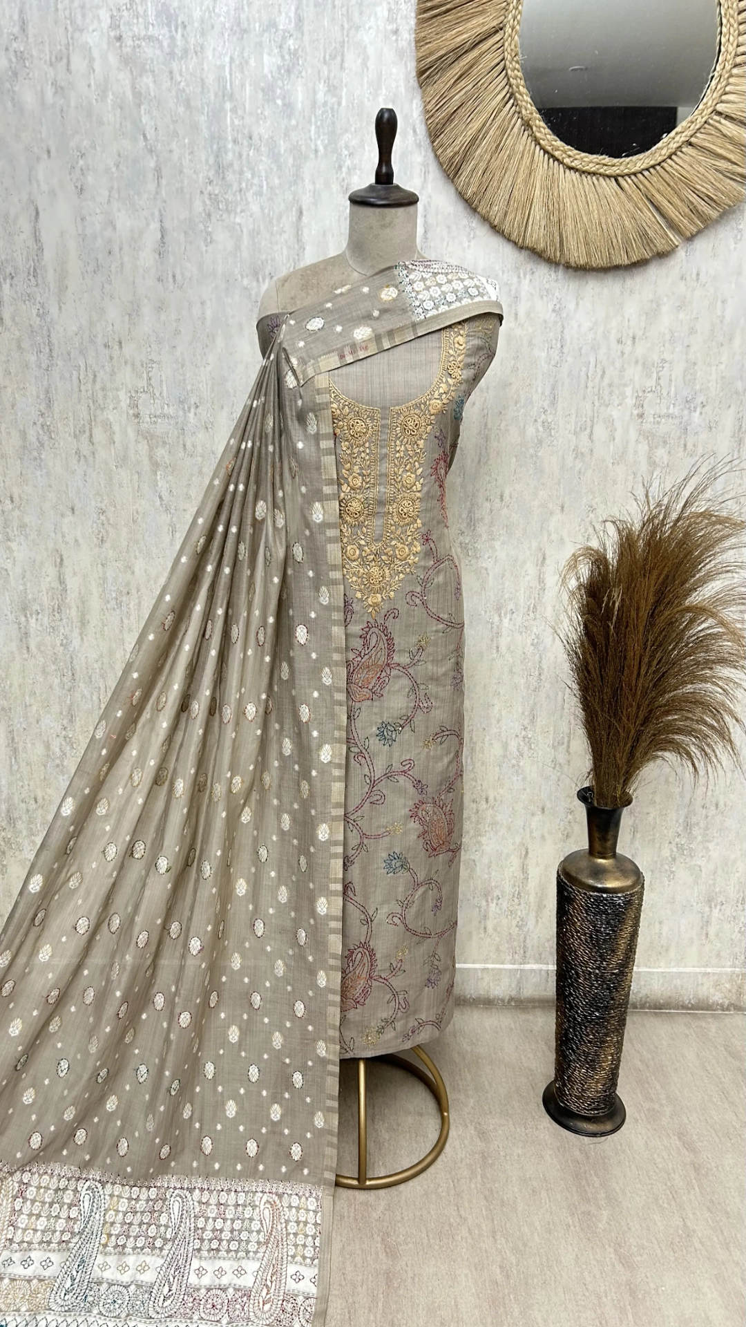 Soft Blush Heritage Unstitched Suit