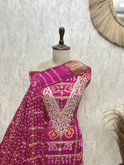 Gajji Gharchola Unstitched Suit Set