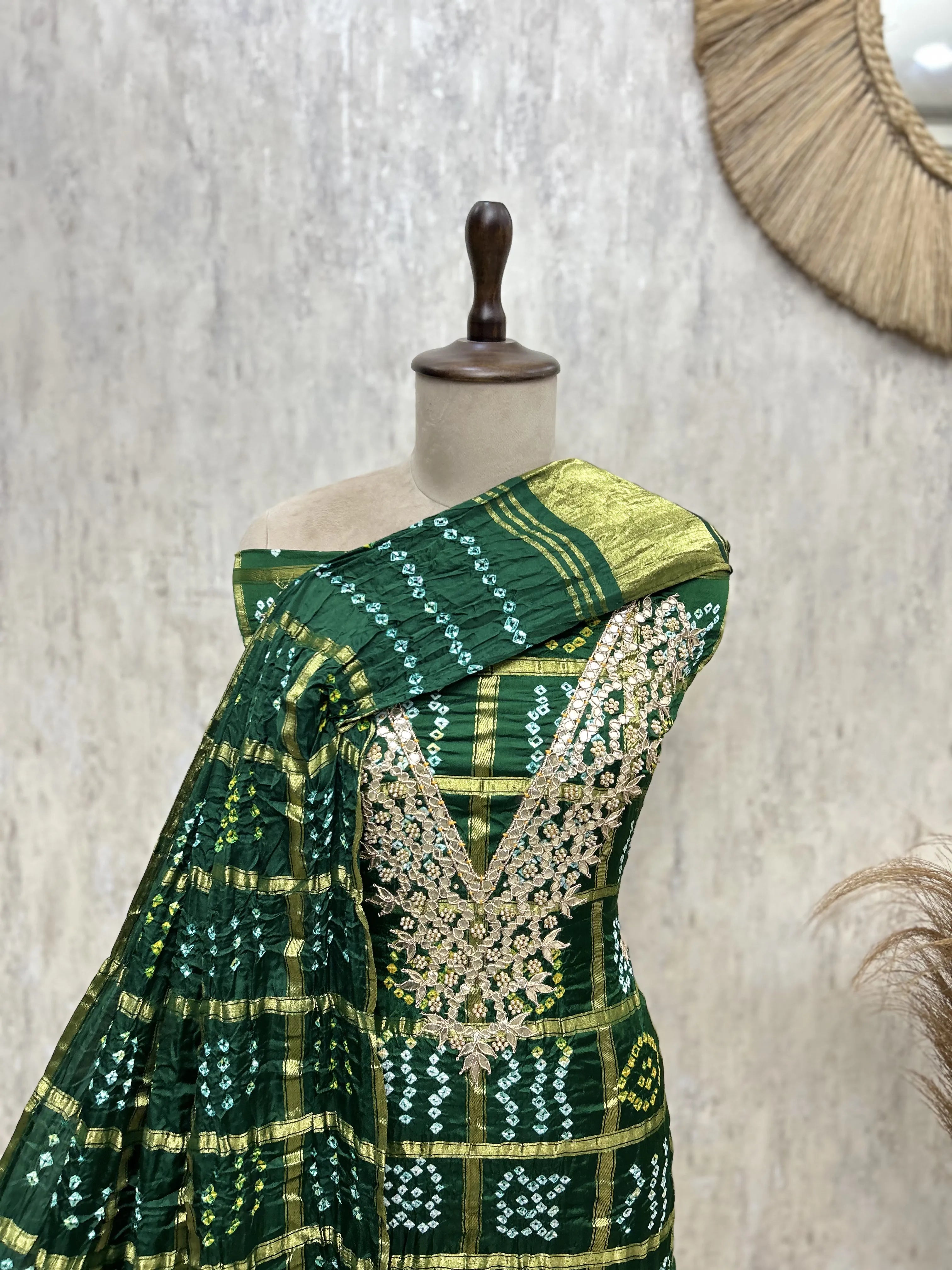 Gajji Gharchola Unstitched Suit Set