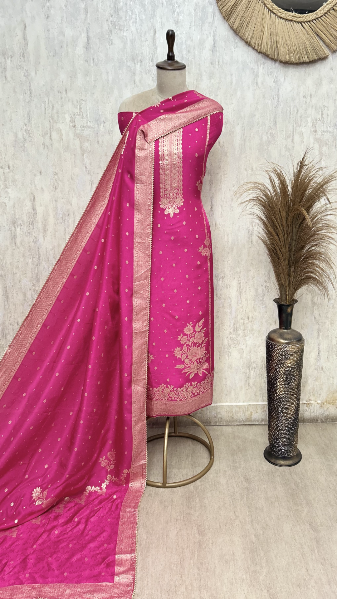 Classic Opulence Dola Silk Unstitched Suit