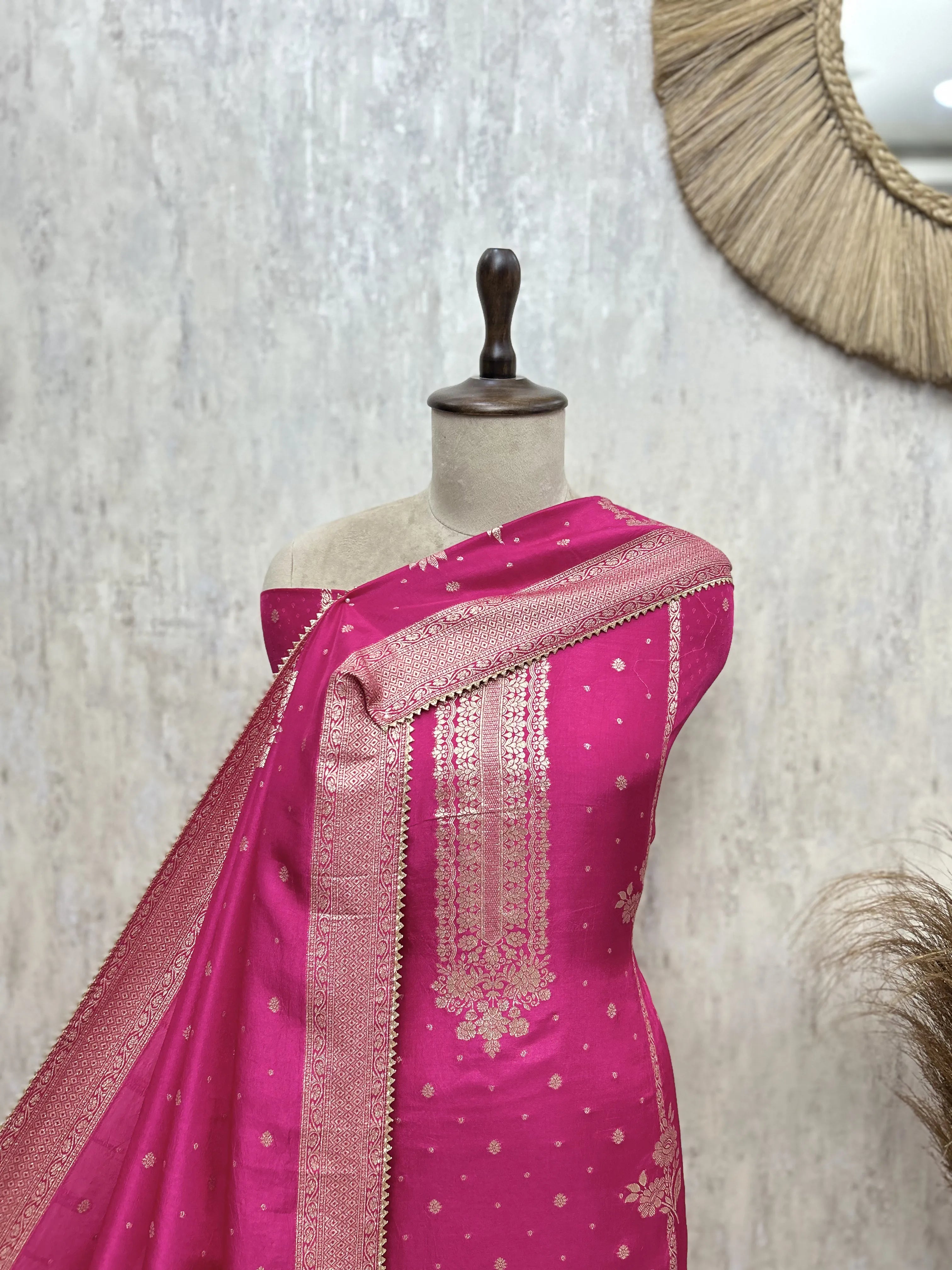 Classic Opulence Dola Silk Unstitched Suit