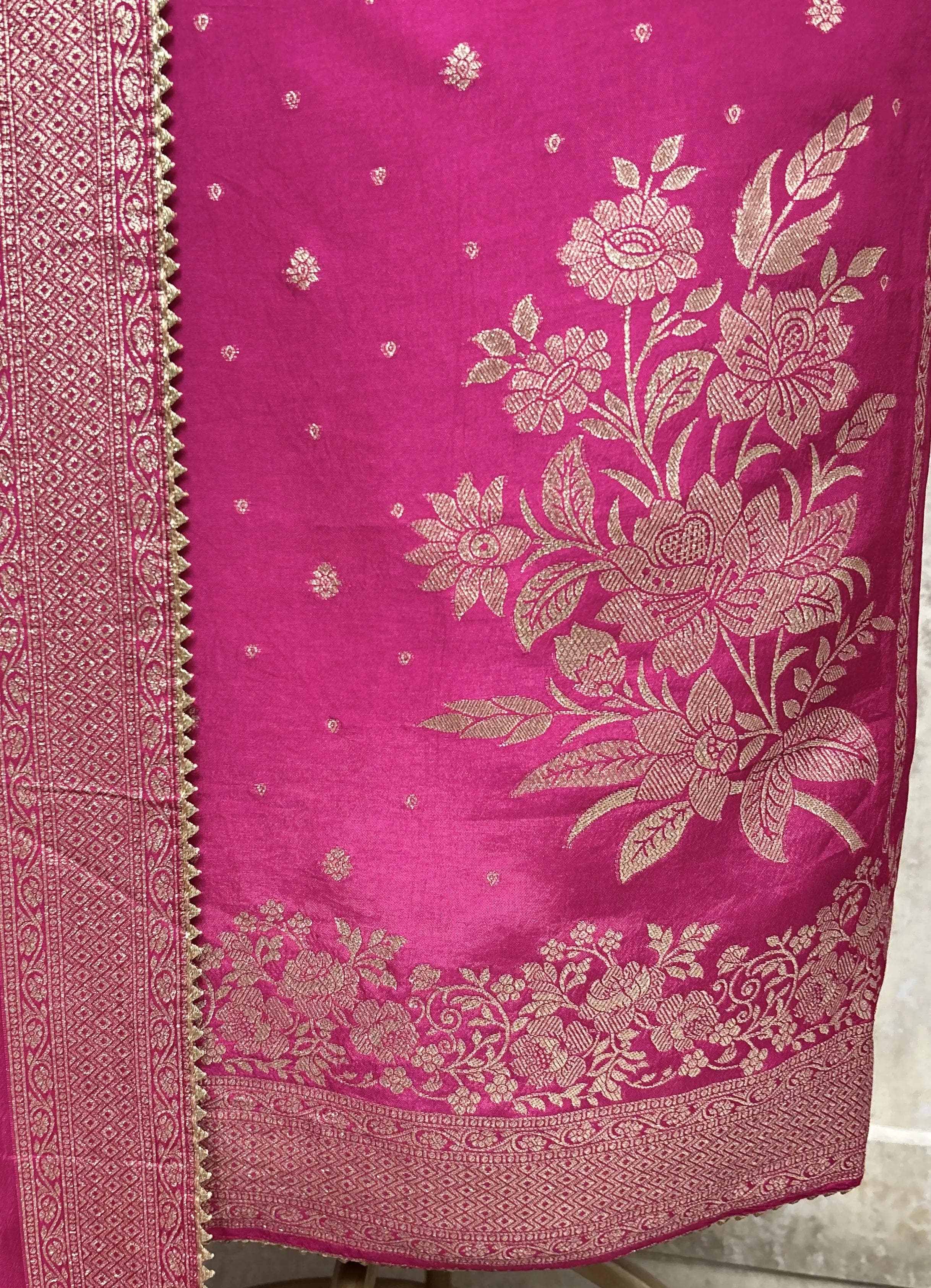 Classic Opulence Dola Silk Unstitched Suit