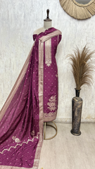 Classic Opulence Dola Silk Unstitched Suit