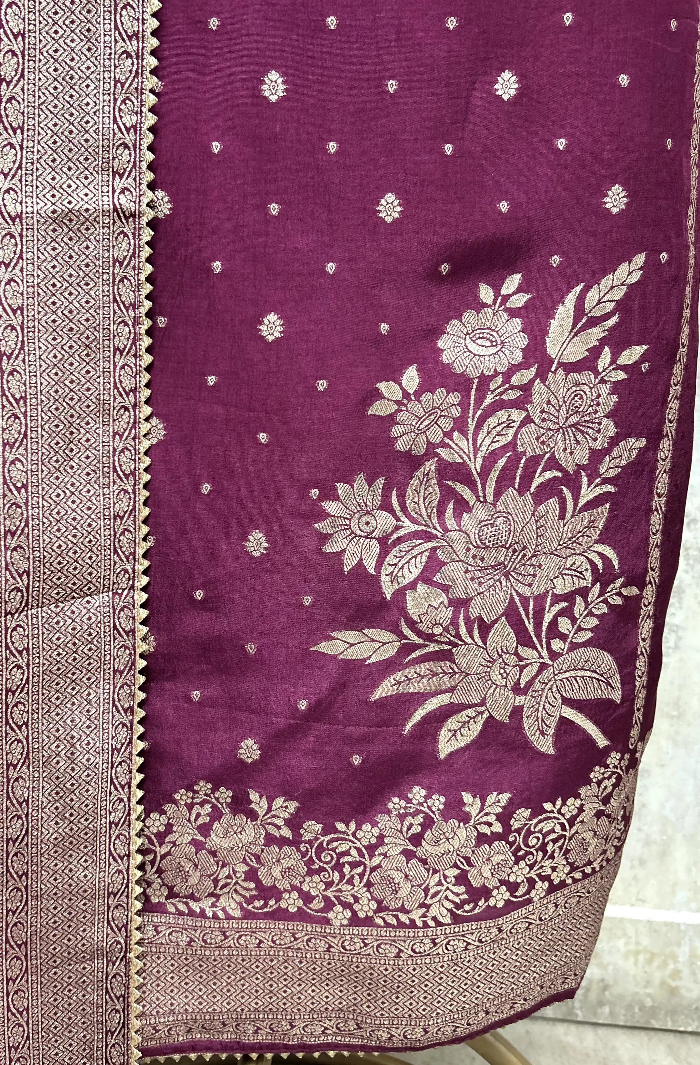 Classic Opulence Dola Silk Unstitched Suit