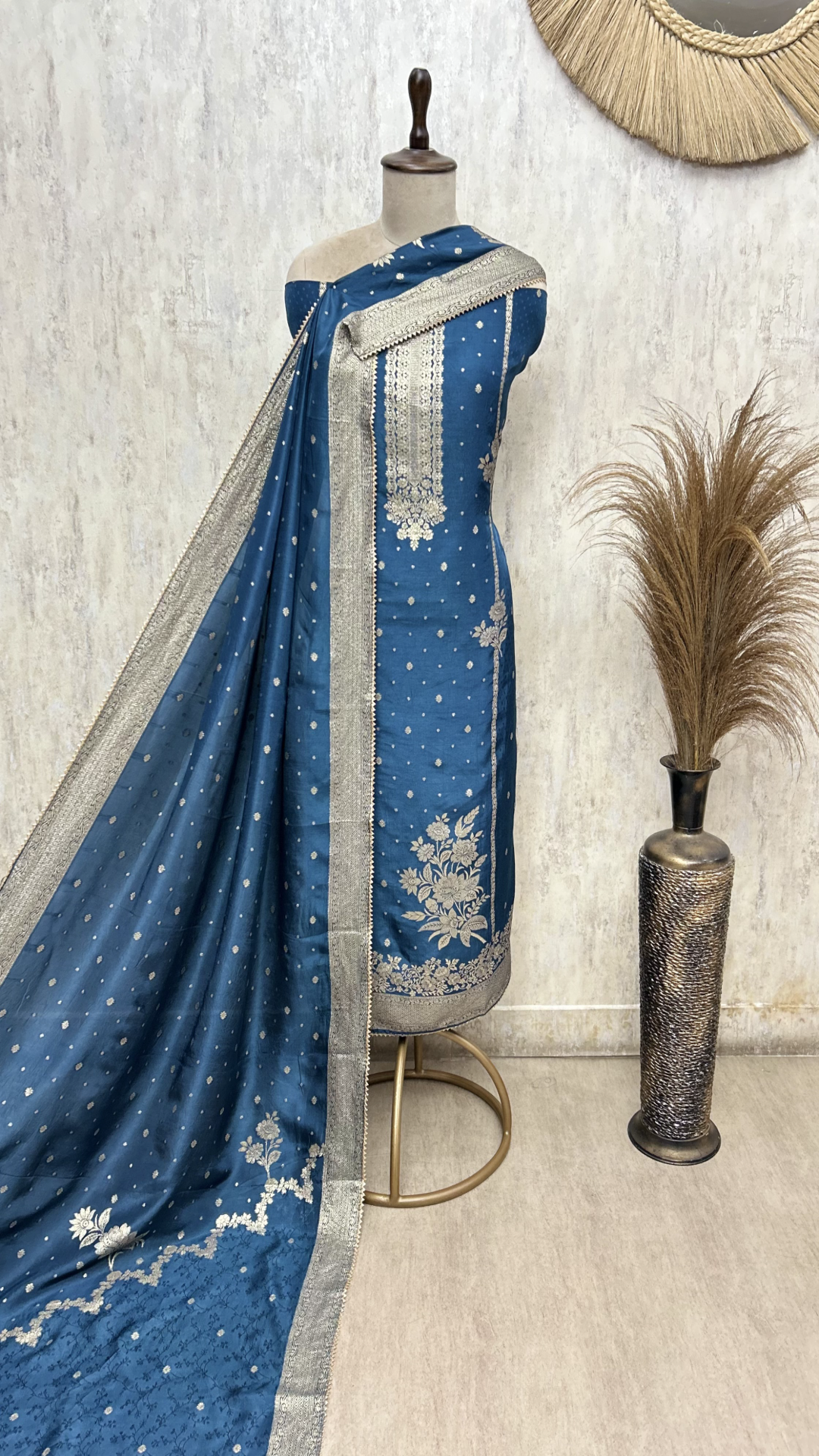 Classic Opulence Dola Silk Unstitched Suit