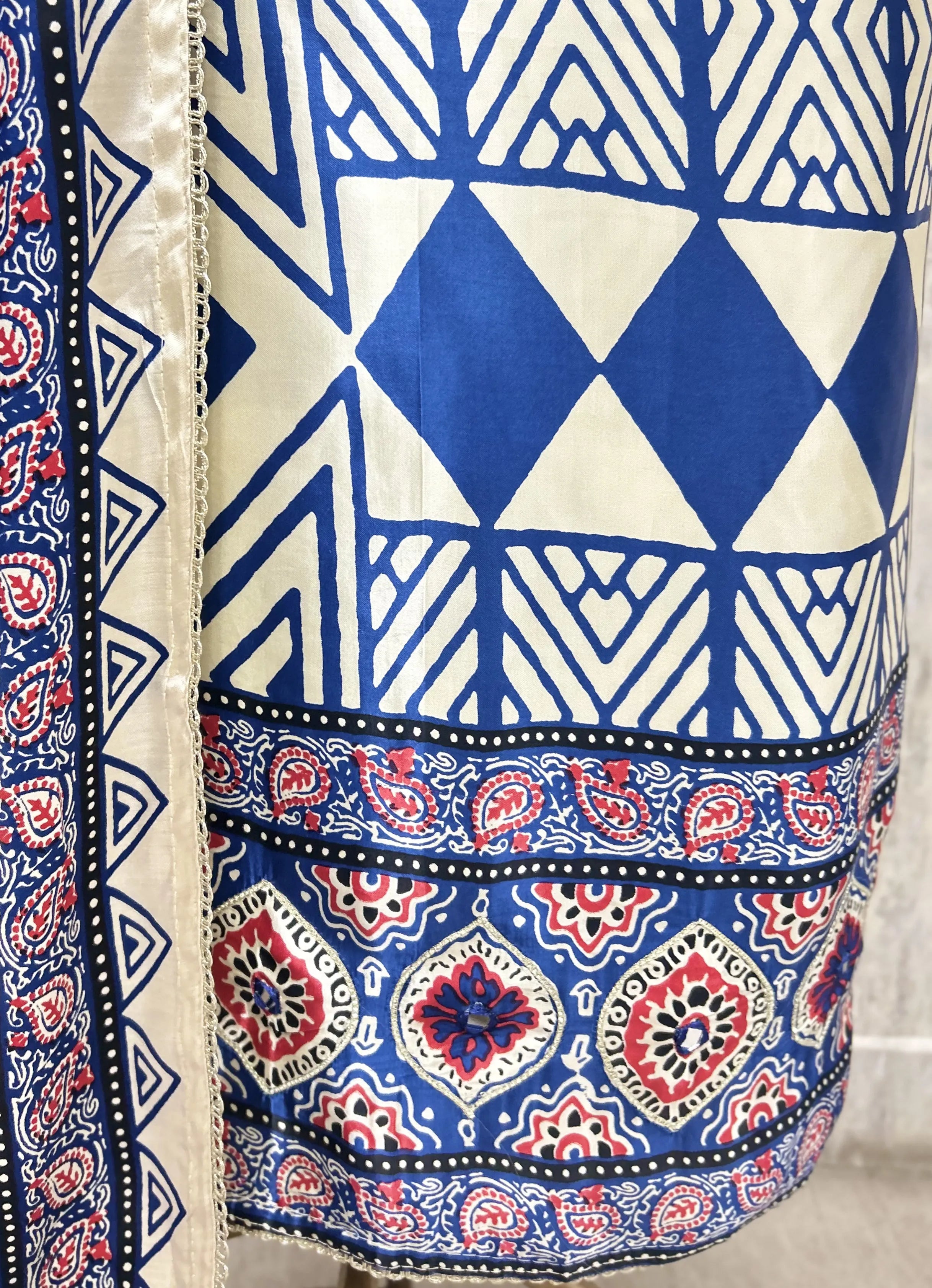 Ethnic Royal Gajji Unstitched Suit