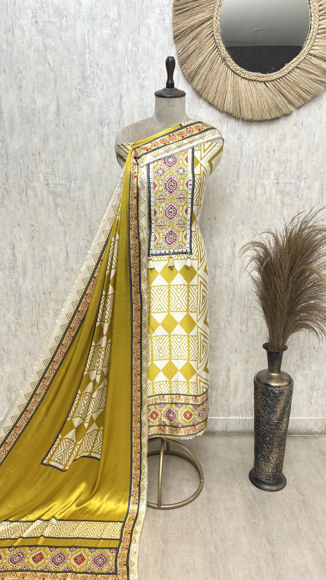Ethnic Royal Gajji Unstitched Suit