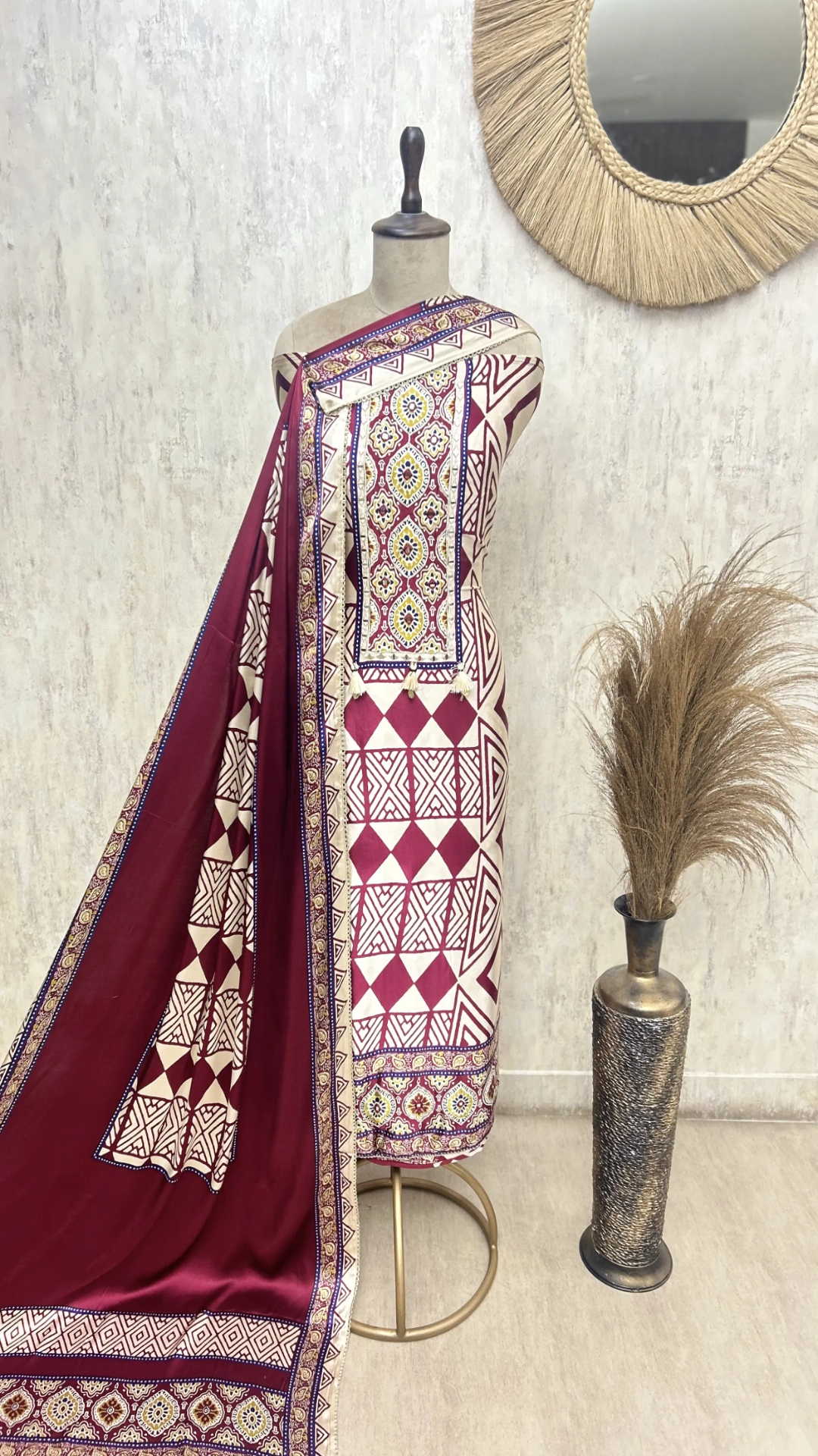 Ethnic Royal Gajji Unstitched Suit