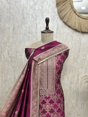 Heritage Motifs Kanjivaram Silk Unstitched Suits