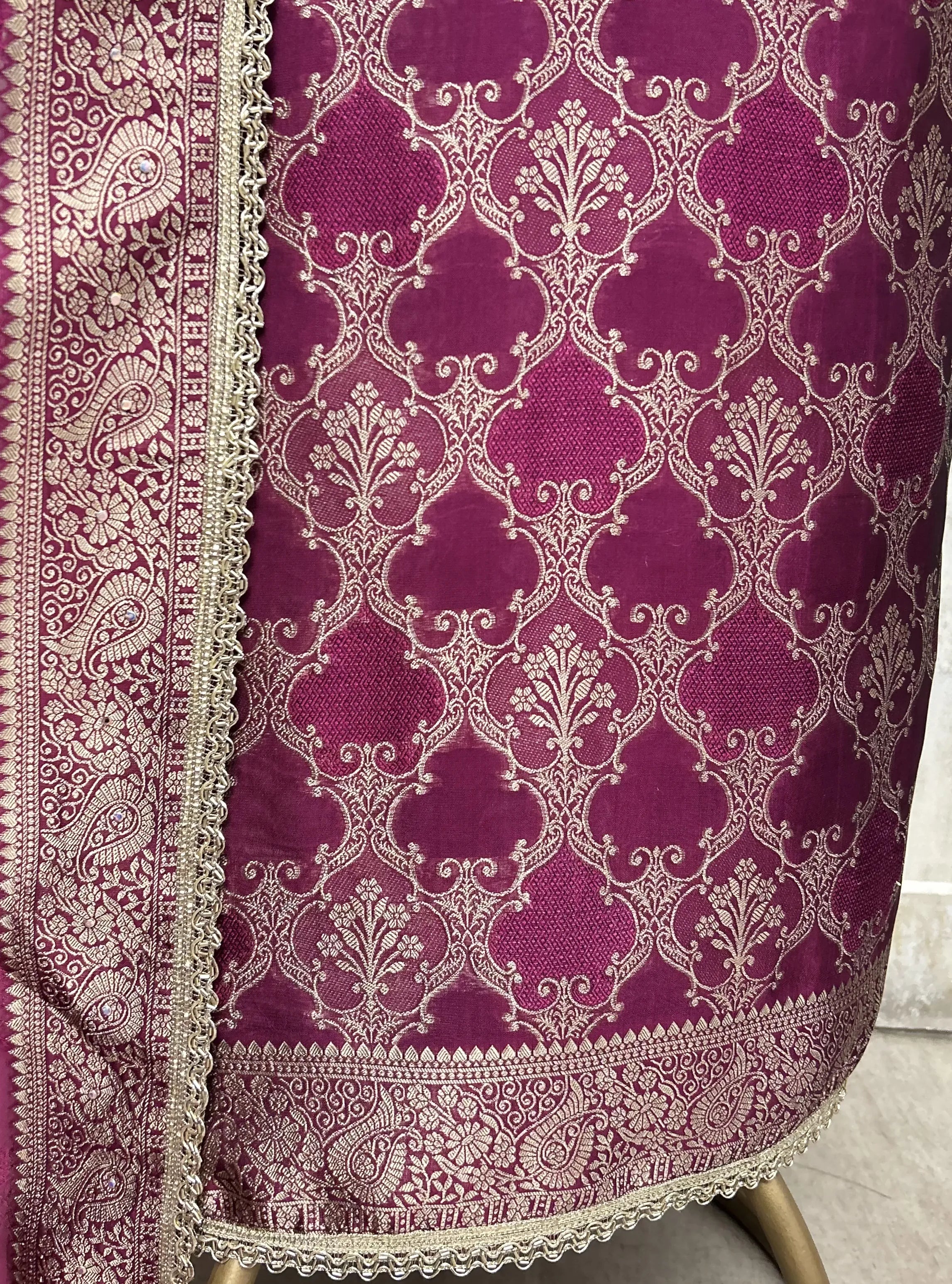 Heritage Motifs Kanjivaram Silk Unstitched Suits