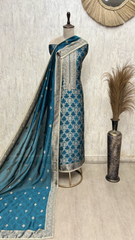Heritage Motifs Kanjivaram Silk Unstitched Suits