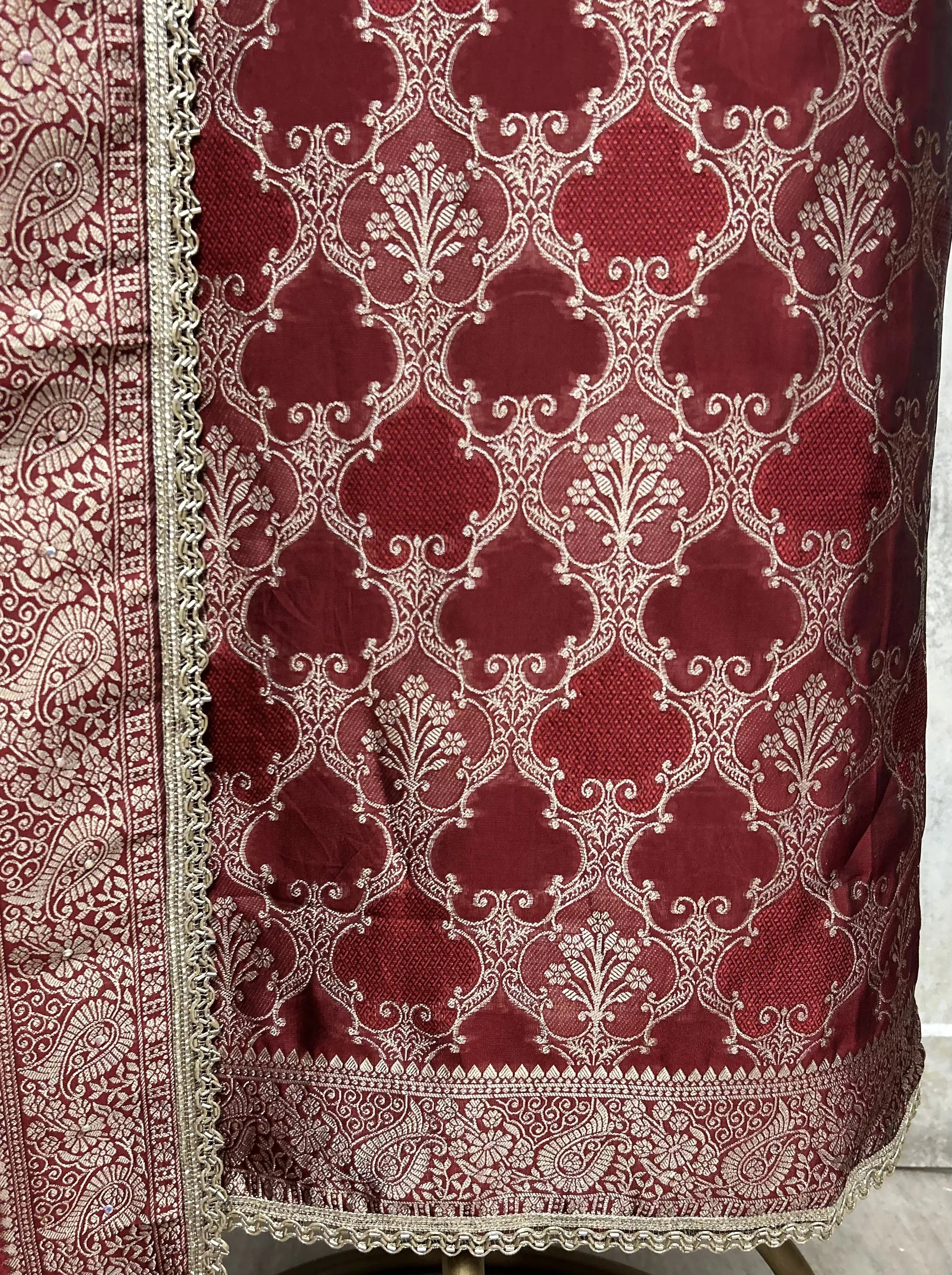 Heritage Motifs Kanjivaram Silk Unstitched Suits