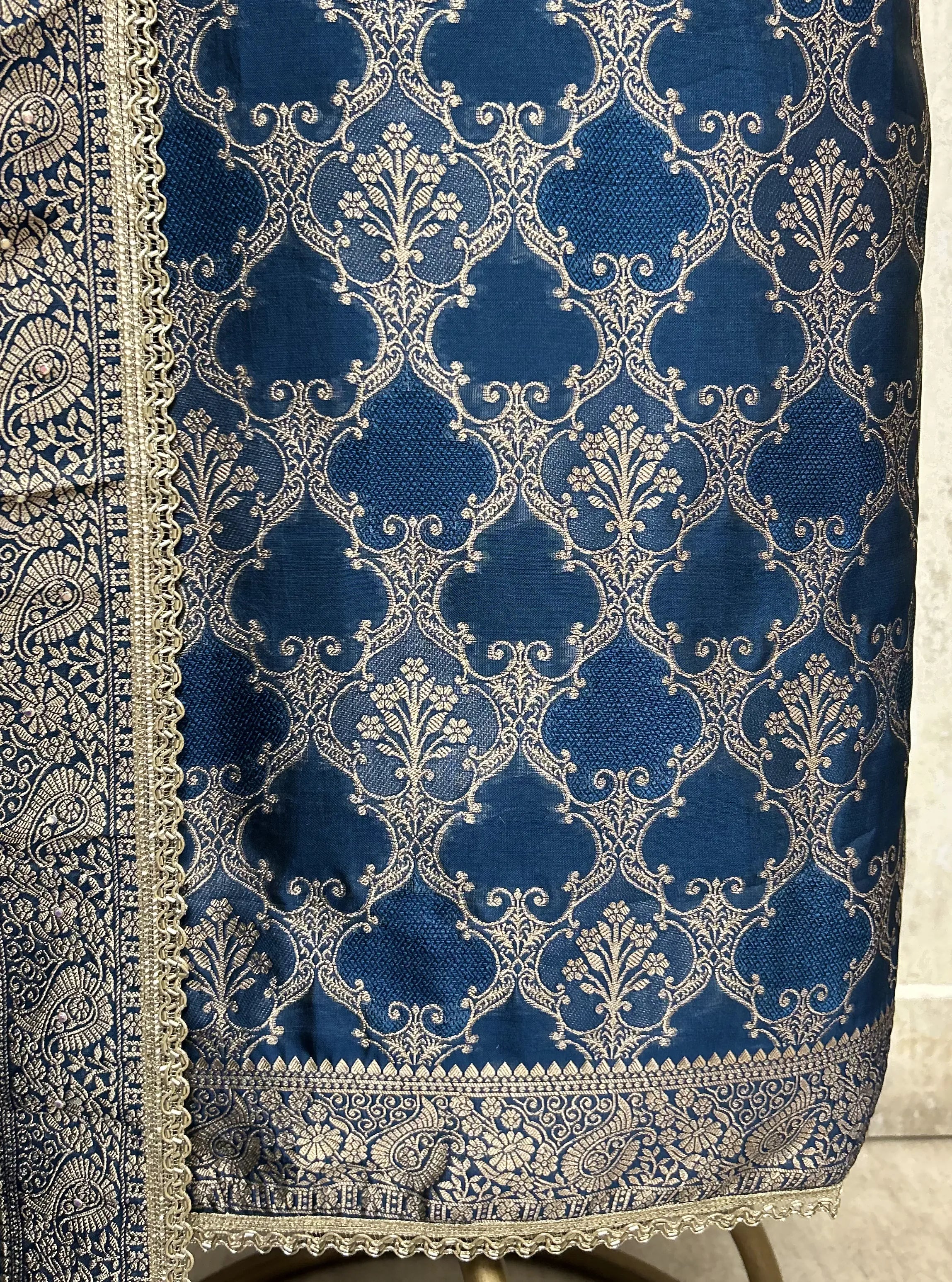 Heritage Motifs Kanjivaram Silk Unstitched Suits