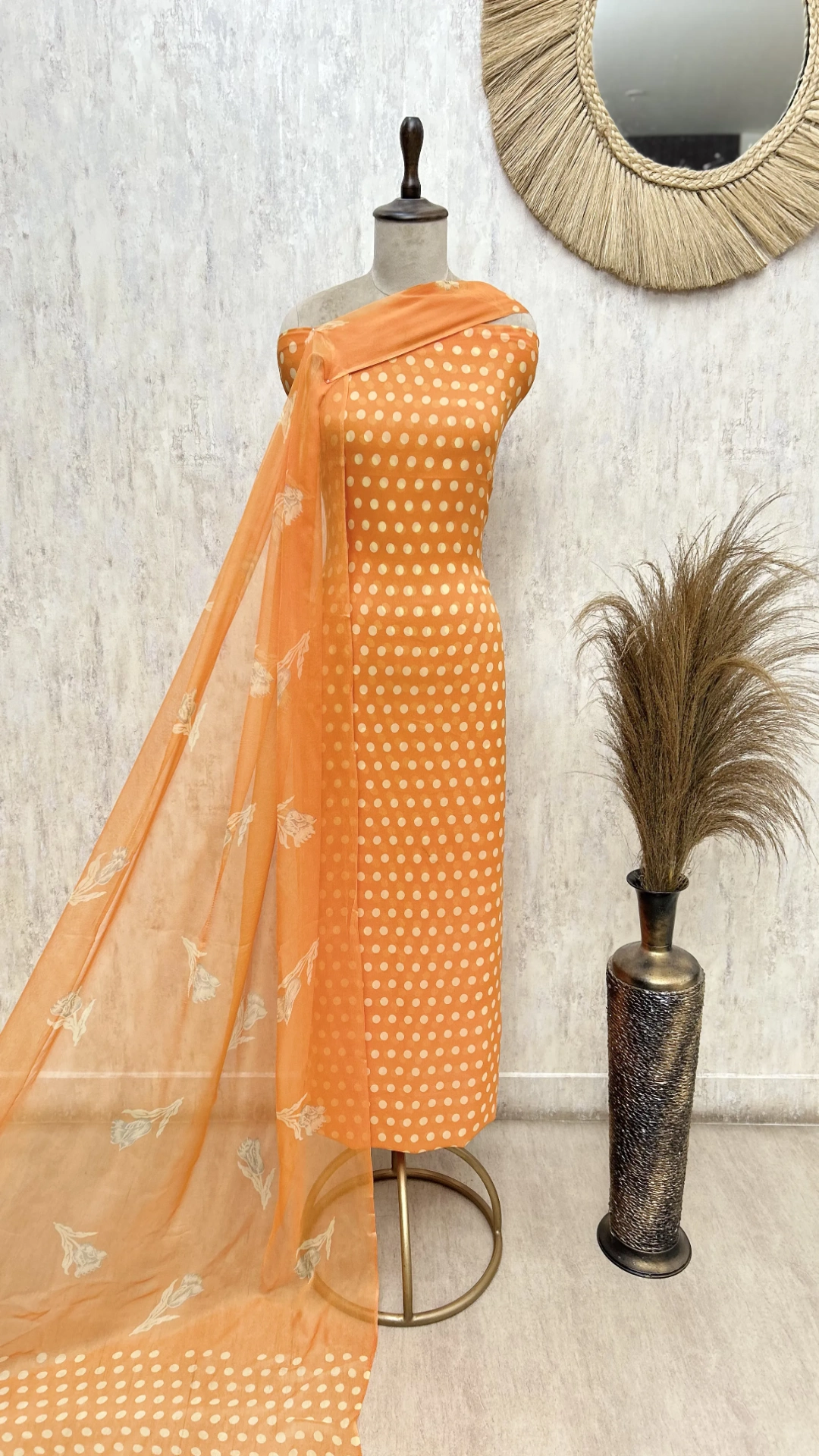 Retro Polka Dot Unstitched Suit