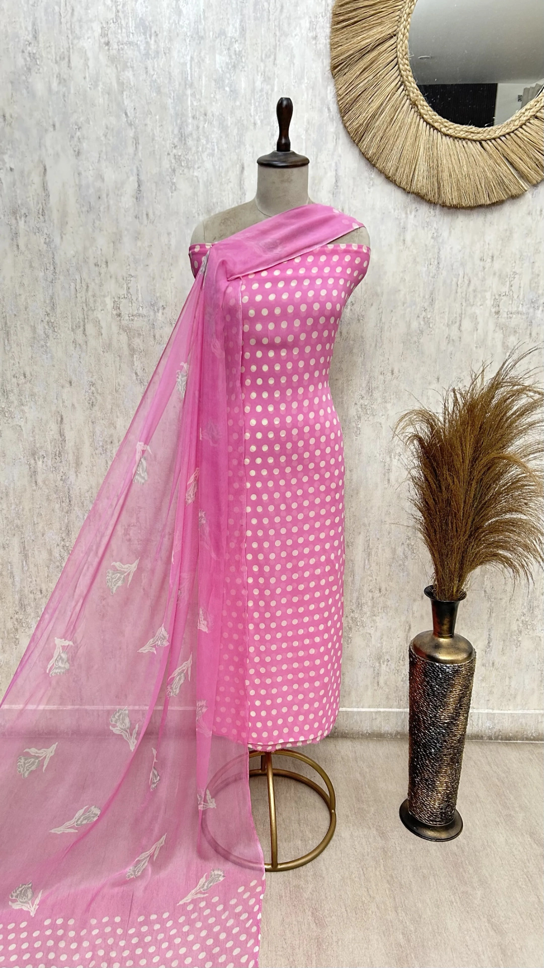Retro Polka Dot Unstitched Suit