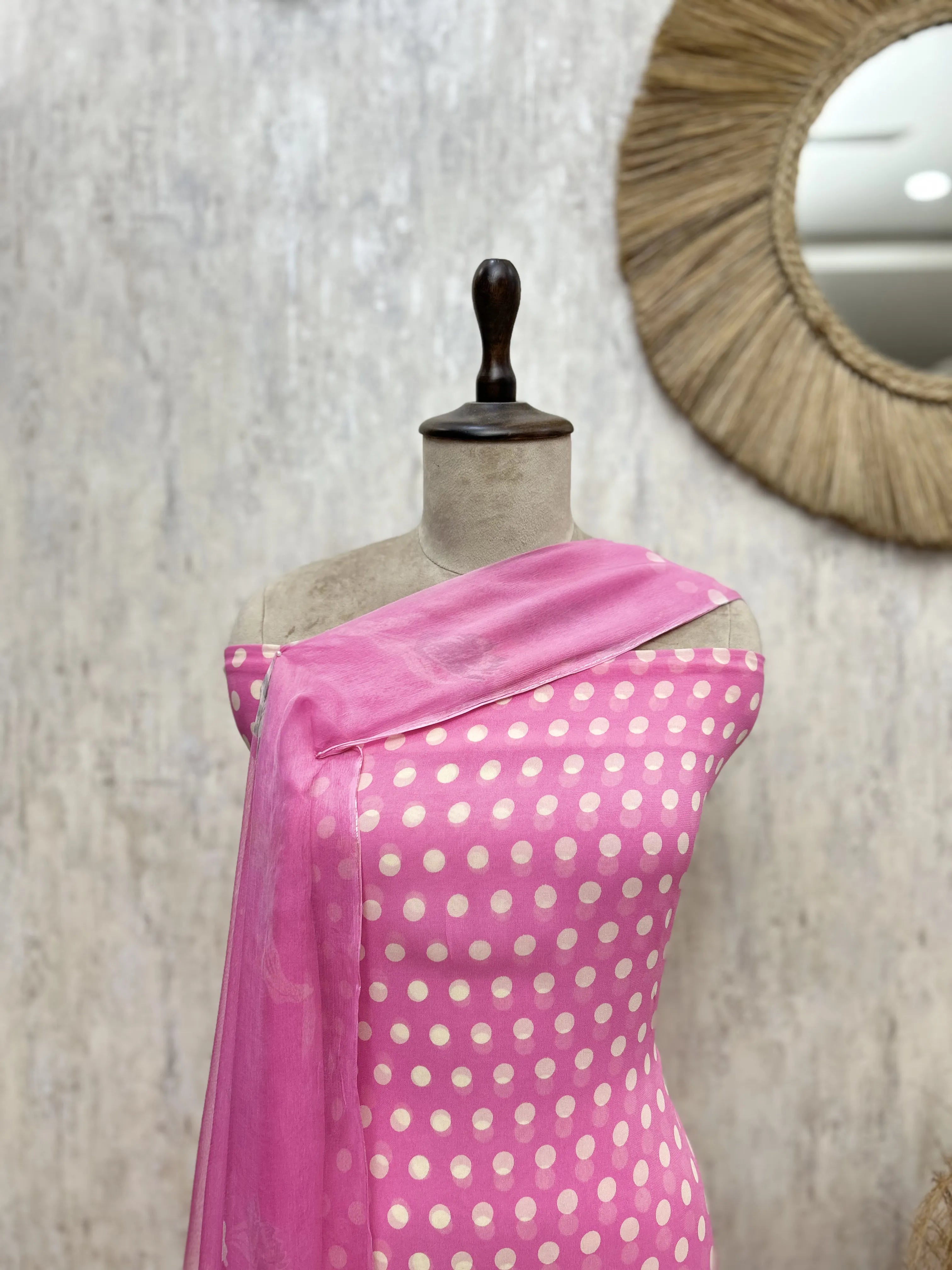 Retro Polka Dot Unstitched Suit