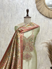 Art of Regal Drape Giraffe Tissue Unstitched Suits
