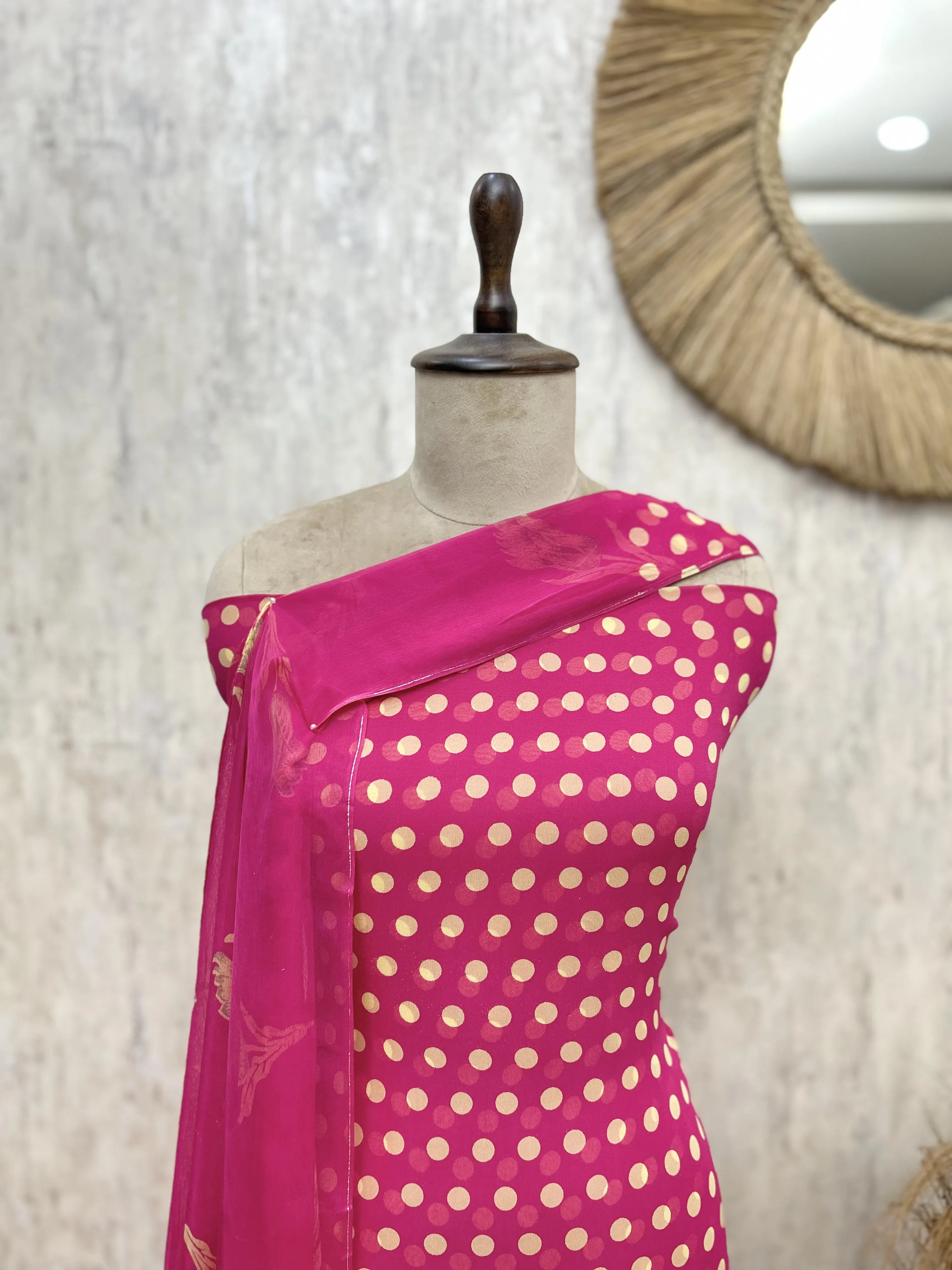 Retro Polka Dot Unstitched Suit