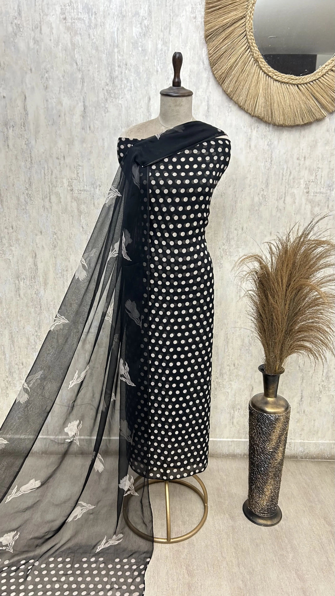 Retro Polka Dot Unstitched Suit