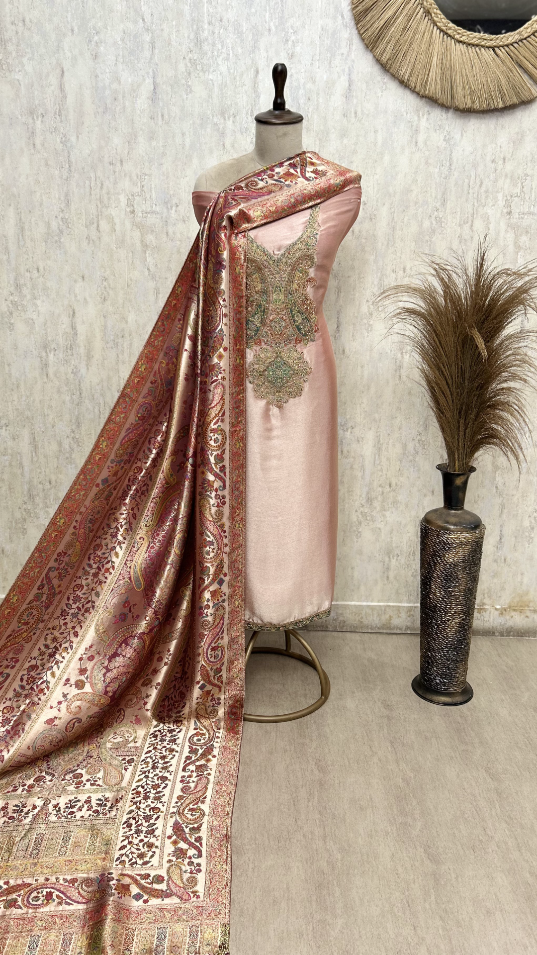 Art of Regal Drape Giraffe Tissue Unstitched Suits